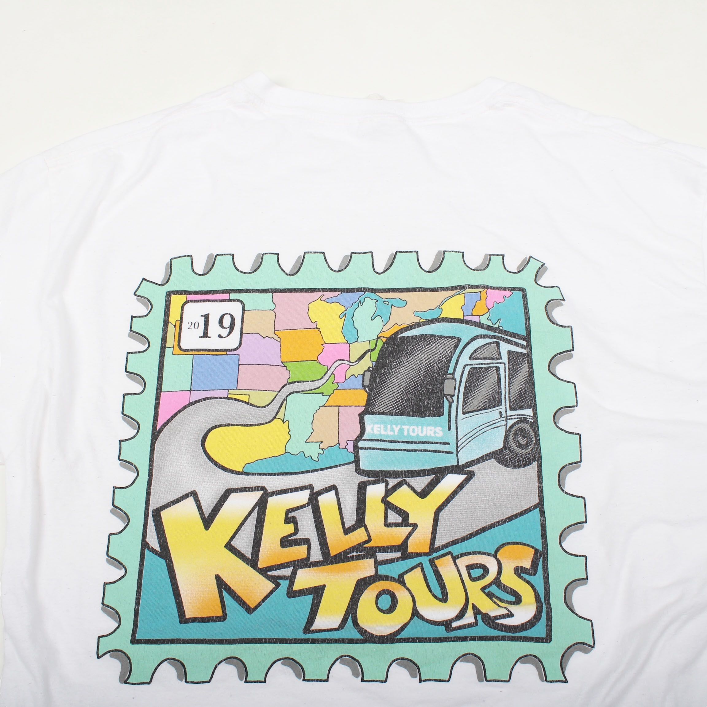 Vintage 90s Kelly Tours T Shirt USA Map Graphic Tee Size US M / EU 48-50 / 2 - 3 Thumbnail