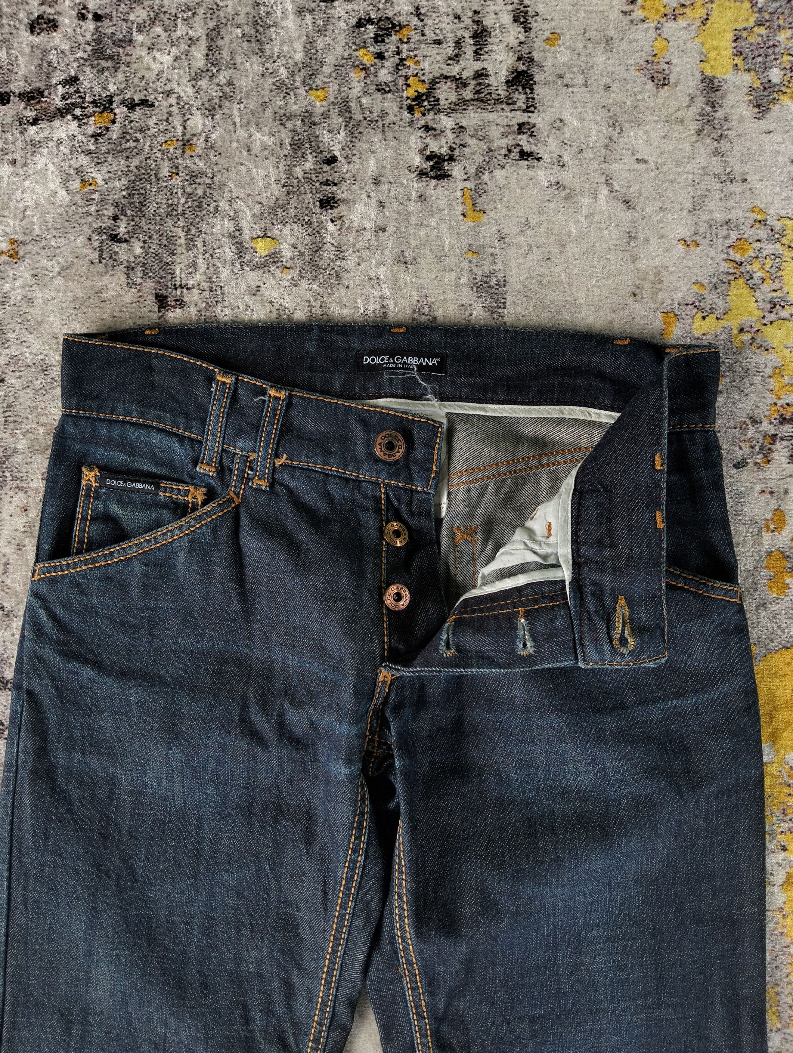 Dolce & Gabbana Vintage Dolce & Gabbana Embroidered ButtonFly Low Rise Jeans Size US 32 / EU 48 - 5 Thumbnail