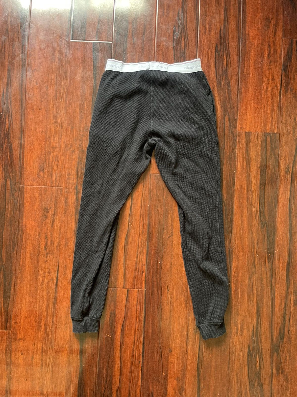 Alexander Wang Alexander Wang Black Waffle Thermal Unisex Jogger Size Small Size 26" / US 2 / IT 38 - 9 Thumbnail