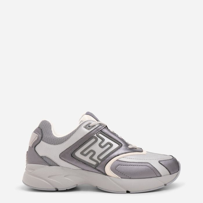 image of Fendi O1W1Db11223 Low-Top Sneakers In Grey, Men's