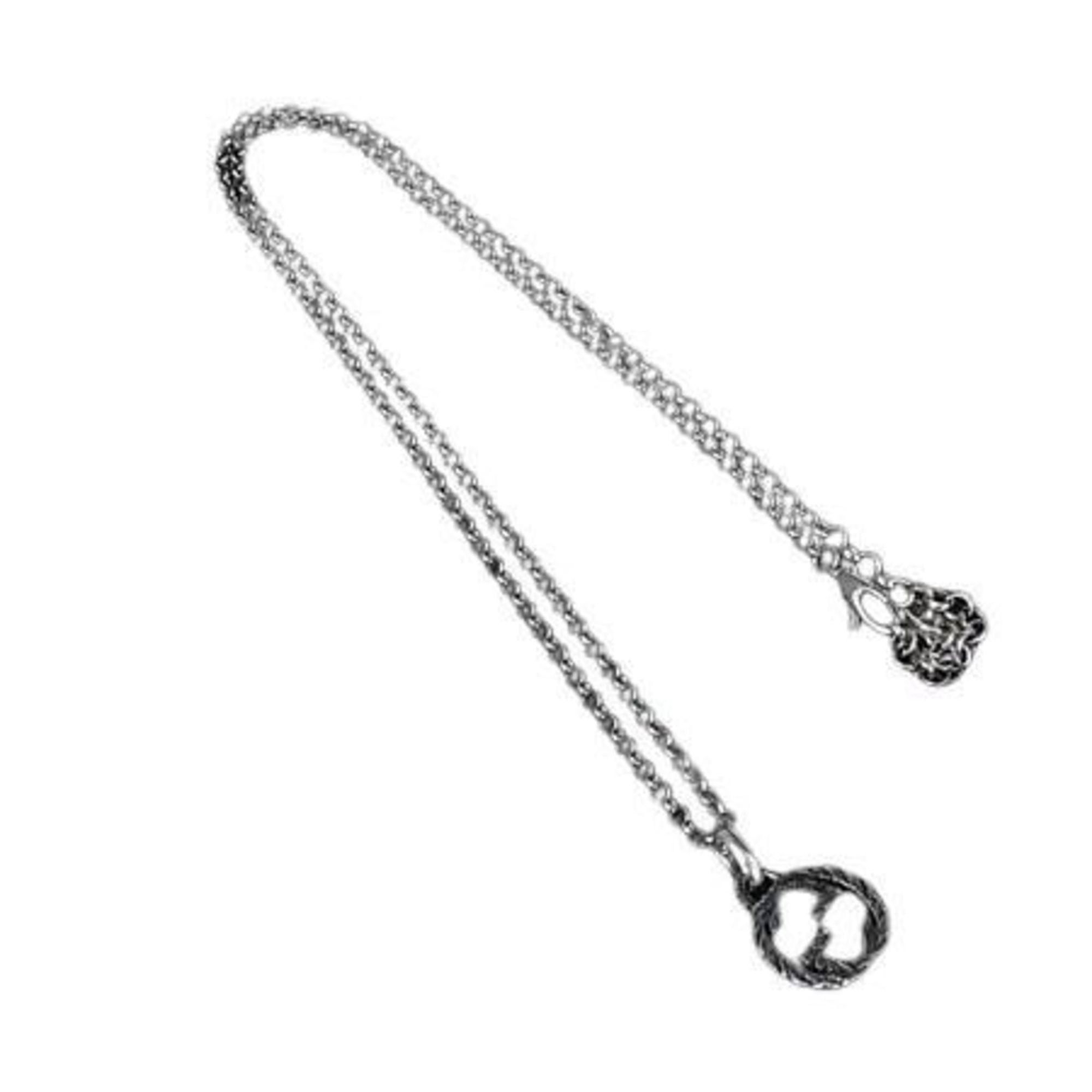 Gucci GUCCI Interlocking G Arabesque Necklace in Silver SV925 for Men and Women Size ONE SIZE - 1 Thumbnail