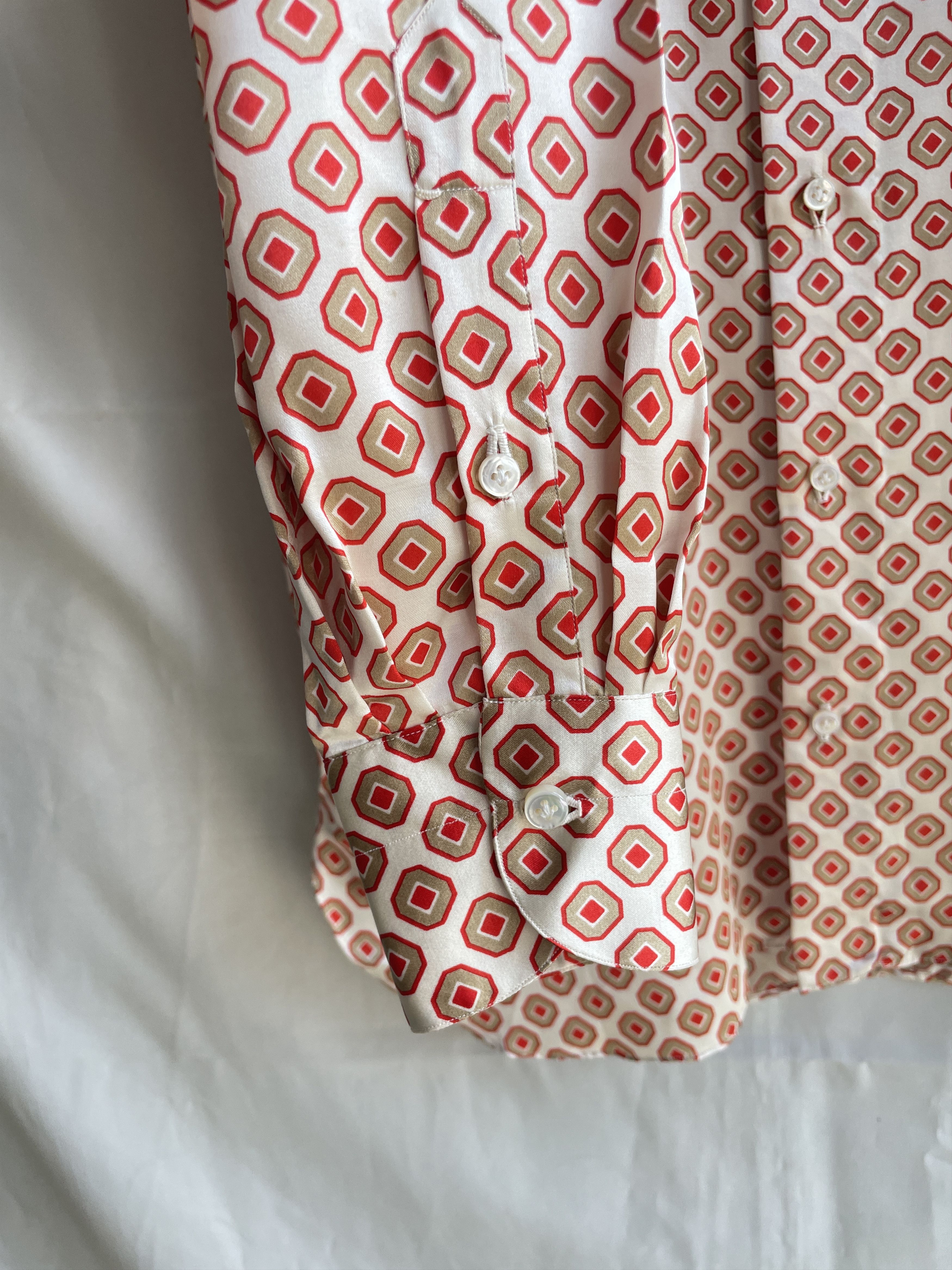 Luigi Borrelli Luigi Borrelli United Arrows Silk Geometrical Lounge Shirt Size US S / EU 44-46 / 1 - 7 Thumbnail