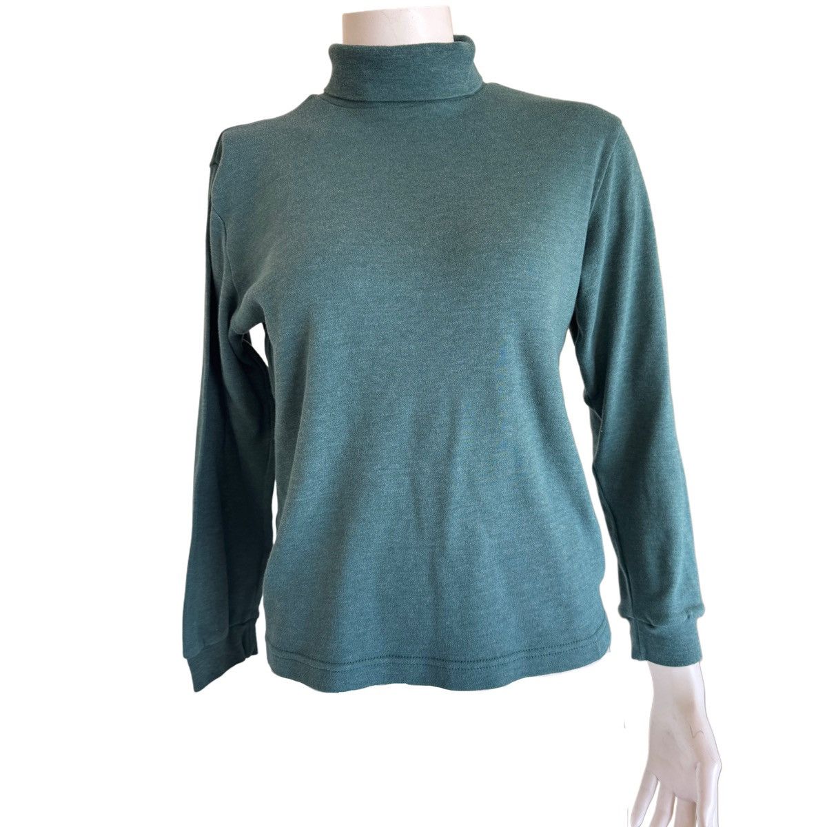 Vintage Basic Editions women’s 90s hunter green turtleneck pullover Size M / US 6-8 / IT 42-44 - 4 Thumbnail