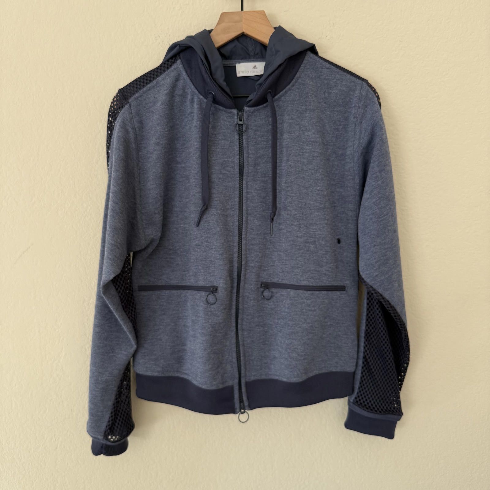 Adidas Adidas Jacket Women's S Navy Stella McCartney Zip Hoodie Size S / US 4 / IT 40 - 1 Thumbnail