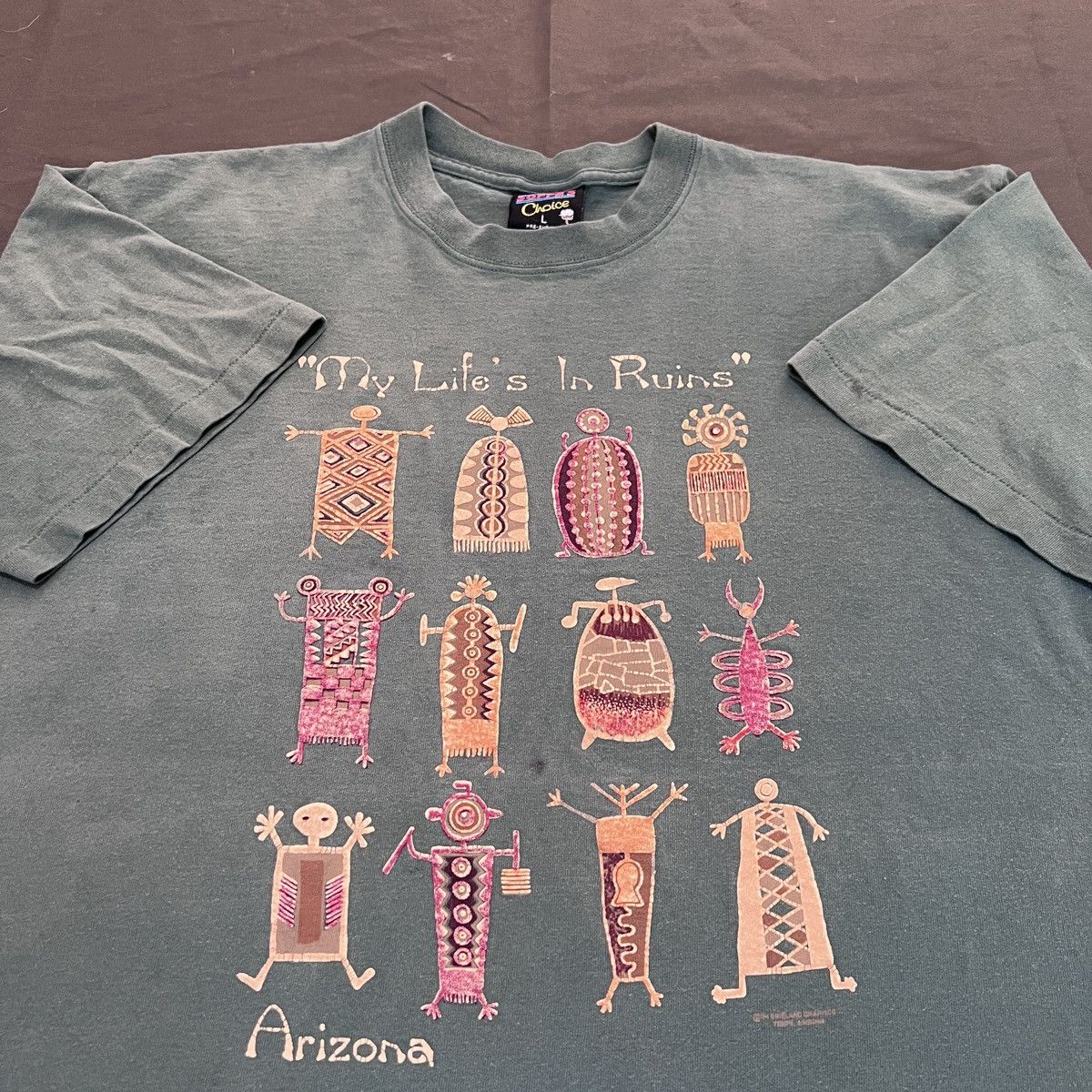 Vintage Vintage MY LIFE IS IN RUINS ARIZONA Faded Thrashed History Size US L / EU 52-54 / 3 - 1 Thumbnail