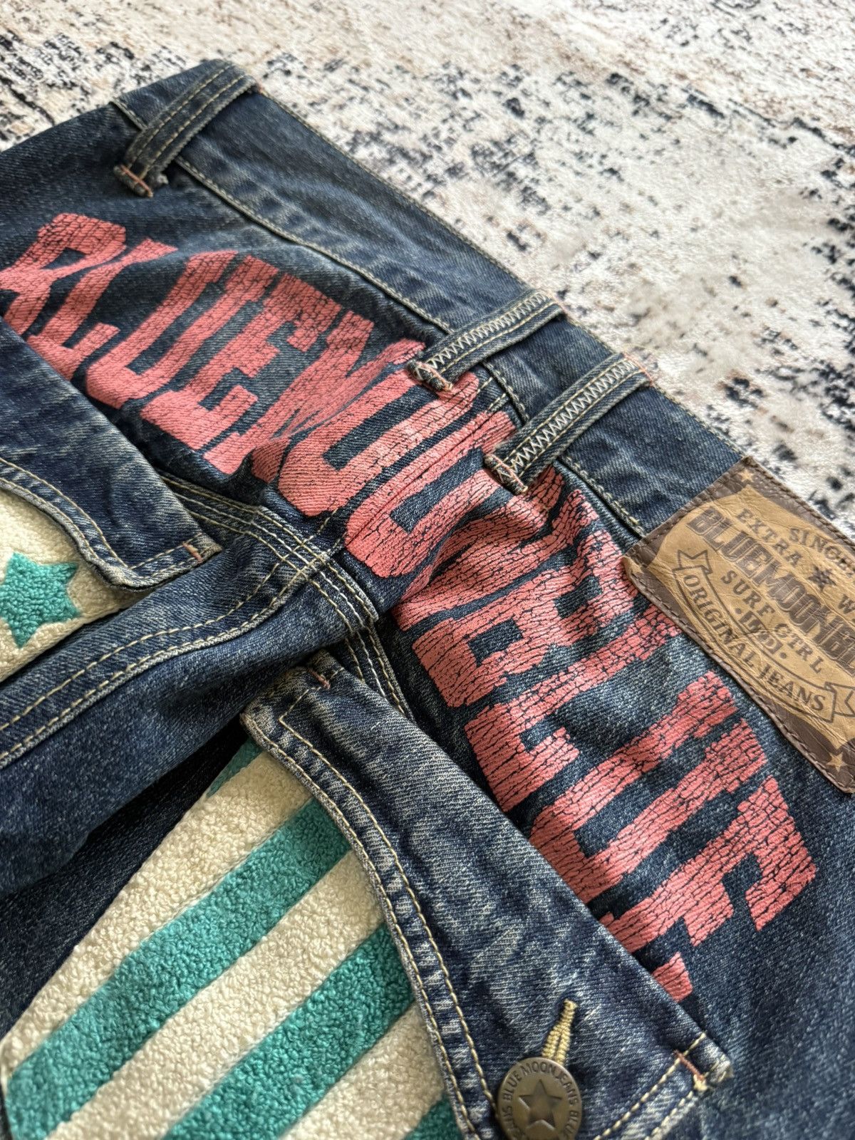 Hysteric Glamour BlueMoon Japan Paneled Surf Edition Straight Jeans Size US 30 / EU 46 - 19 Thumbnail