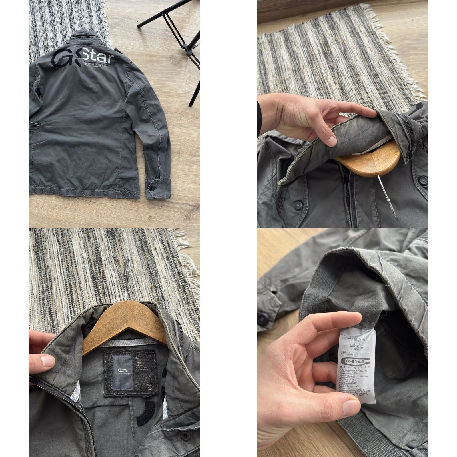 Vintage VINTAGE G Star Raw Military Jacket Shirt Men L Military Gray 90s City Outdoor Casual Workwear Zip Pocket Size US L / EU 52-54 / 3 - 9 Thumbnail