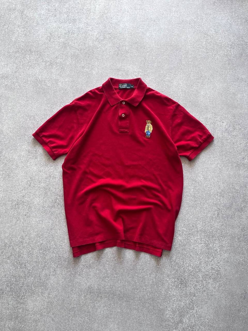 Polo Ralph Lauren × Vintage Vintage Polo Bear Ralph Lauren Red Polo L Size US L / EU 52-54 / 3 - 2 Thumbnail