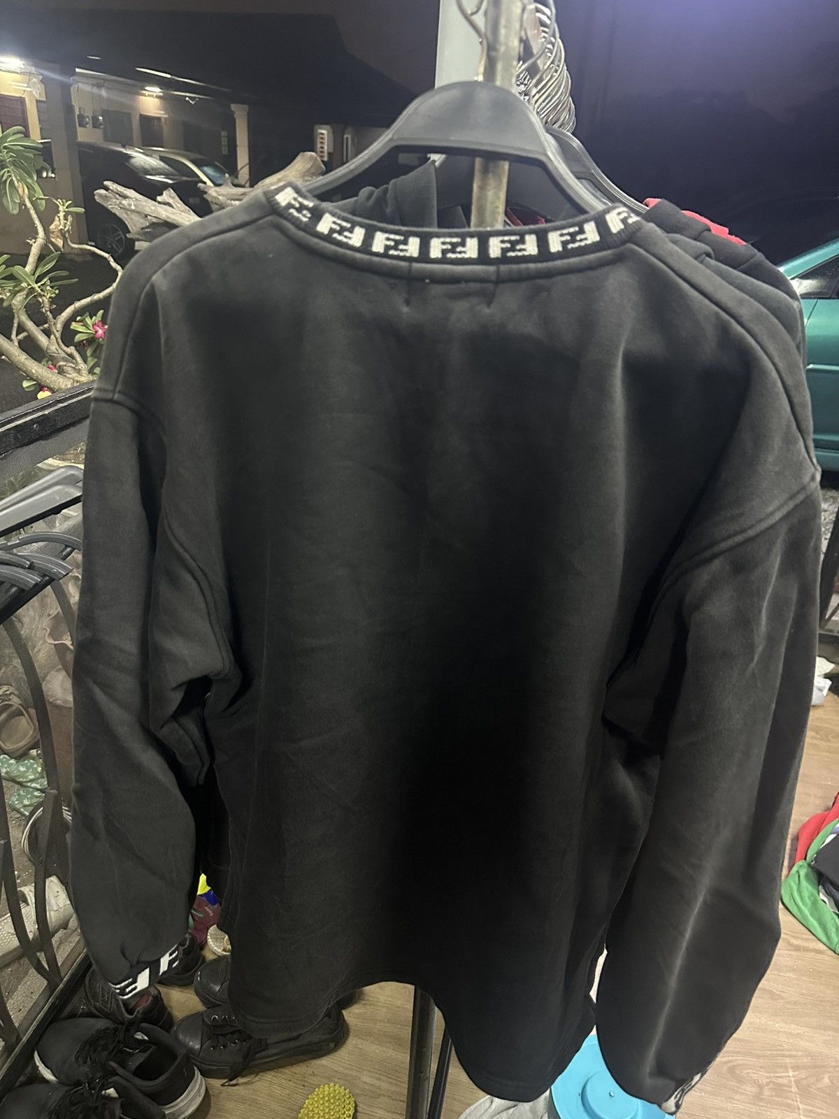 Fendi Fendi Black Cotton Crewneck Sweatshirt Size US M / EU 48-50 / 2 - 2 Thumbnail