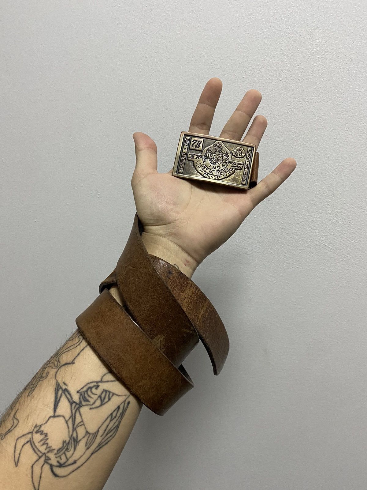 Diesel × Vintage Diesel belt leather vintage made in Italy avant Garde Size ONE SIZE - 1 Thumbnail