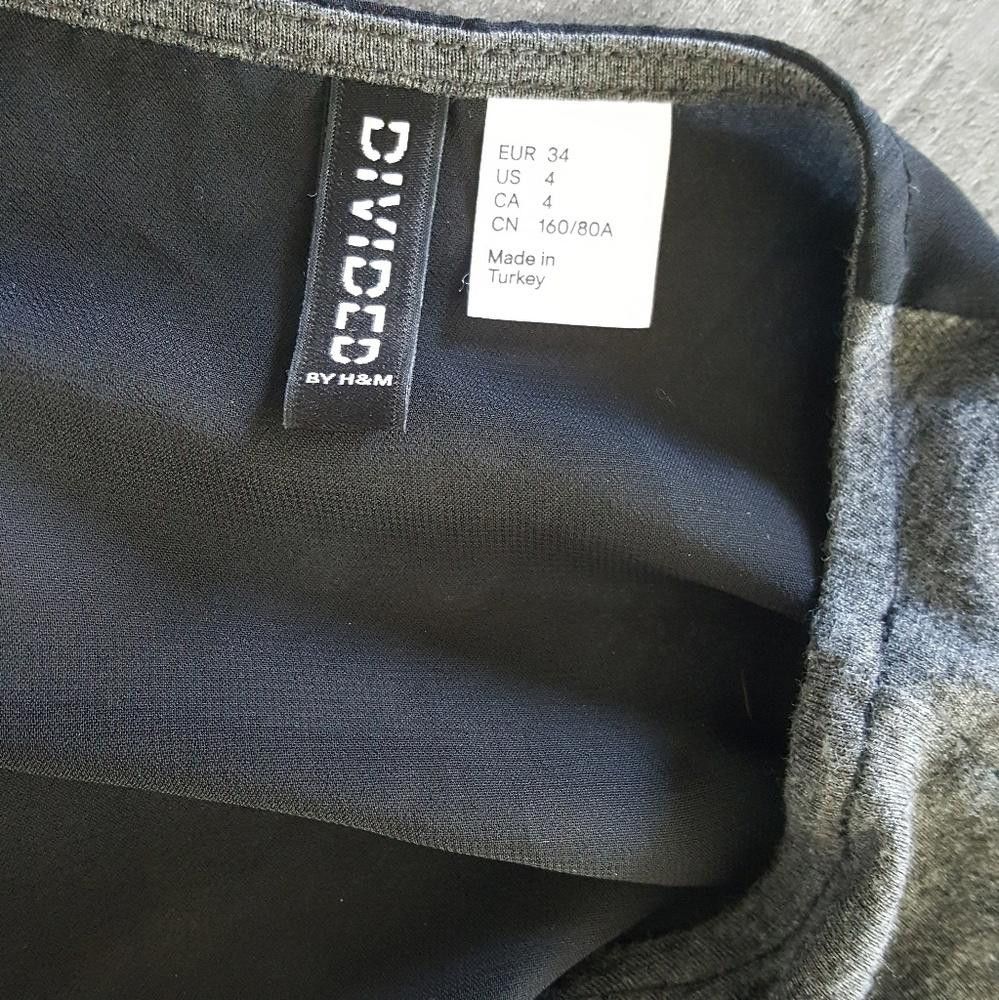 Divided Grey Black Mesh Divided Long Sleeve Size S / US 4 / IT 40 - 3 Thumbnail