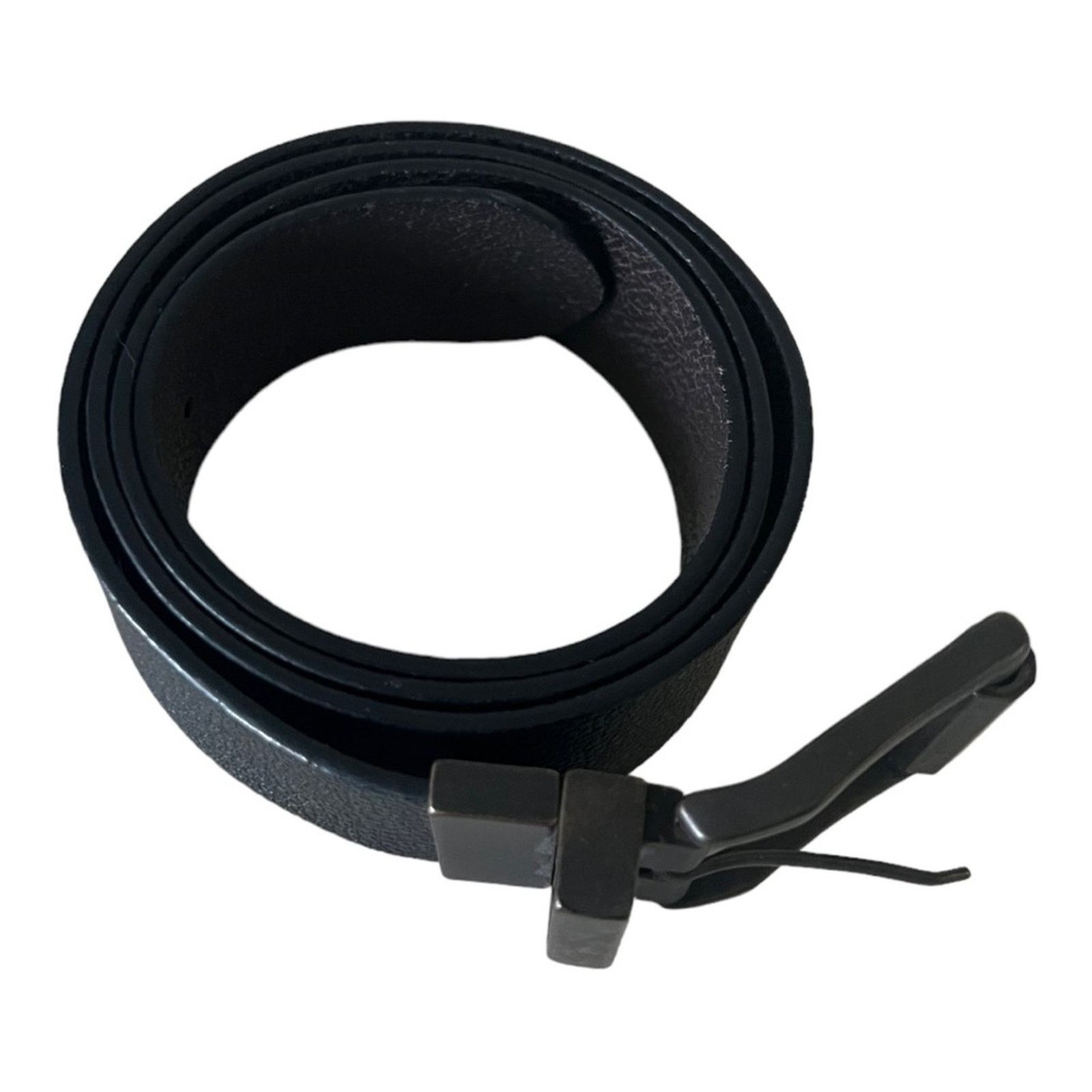 Vintage Black Men Leather Formal Belt Size 42 Size ONE SIZE - 7 Thumbnail