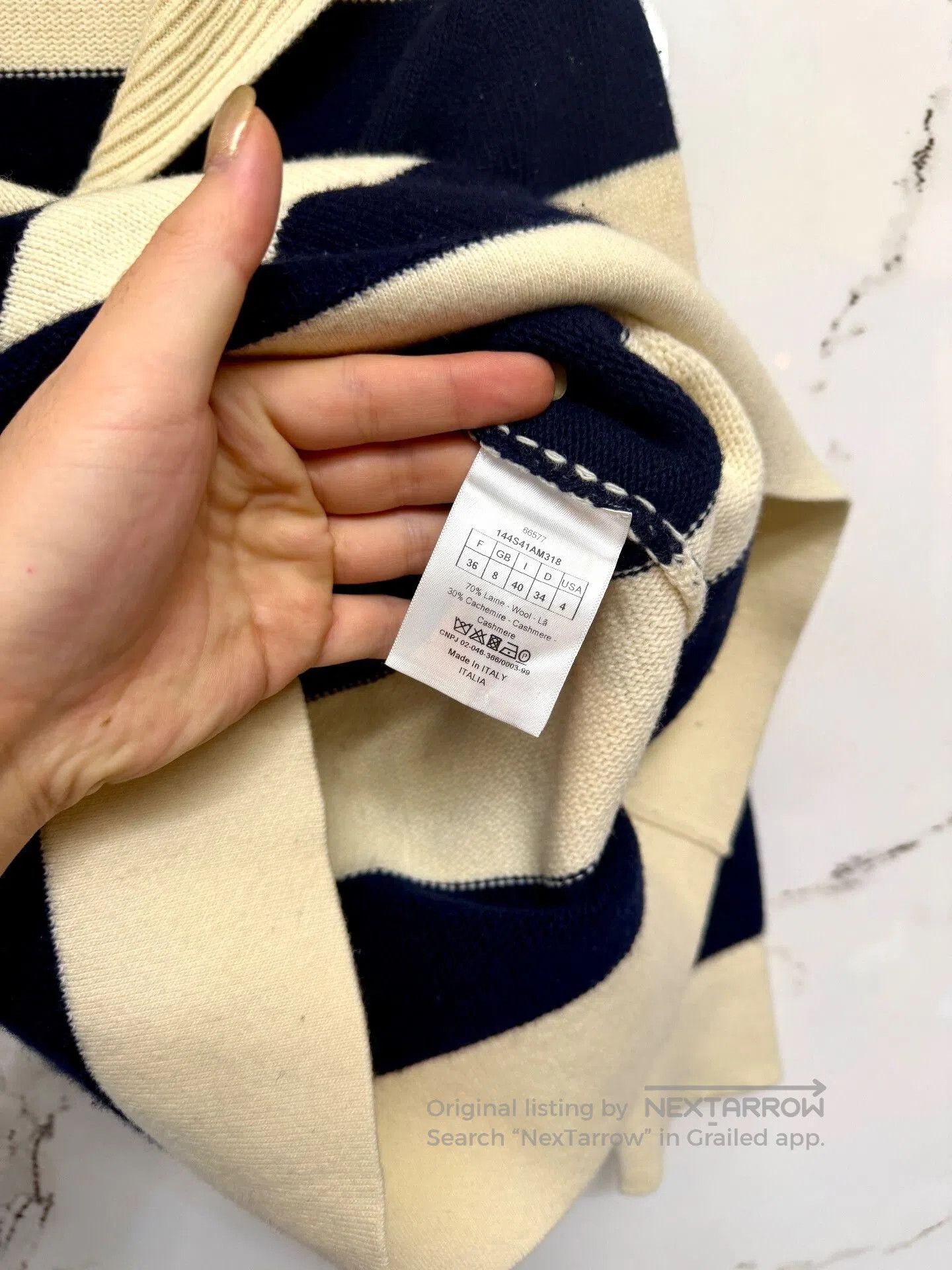 Dior dior navy striped sweater. Size S / US 4 / IT 40 - 4 Thumbnail