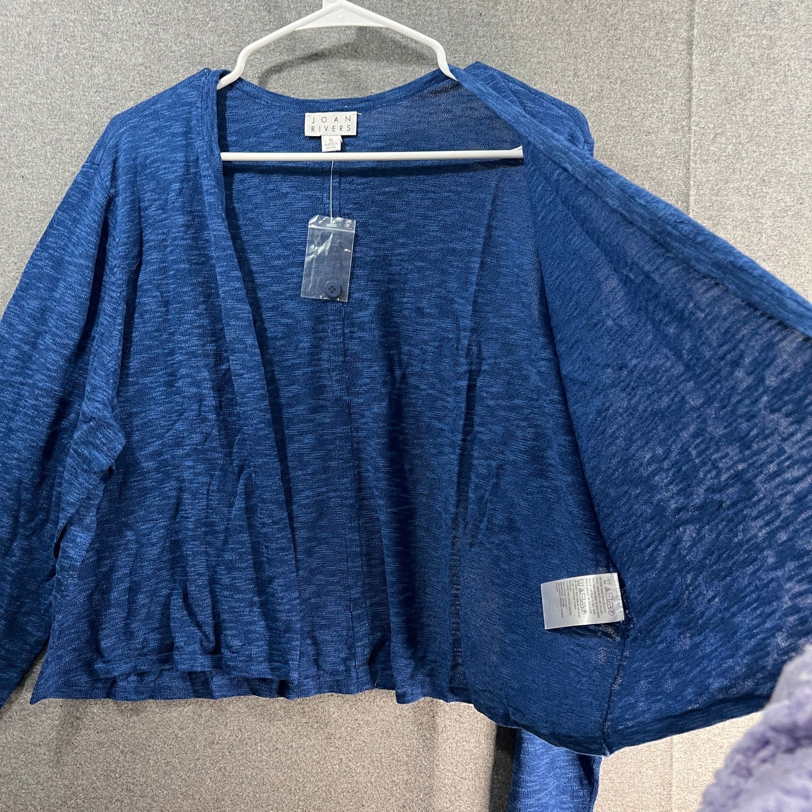 Other Joan Rivers Women's Cardigan Cotton Blend Slub Cardigan Size XL / US 12-14 / IT 48-50 - 3 Thumbnail