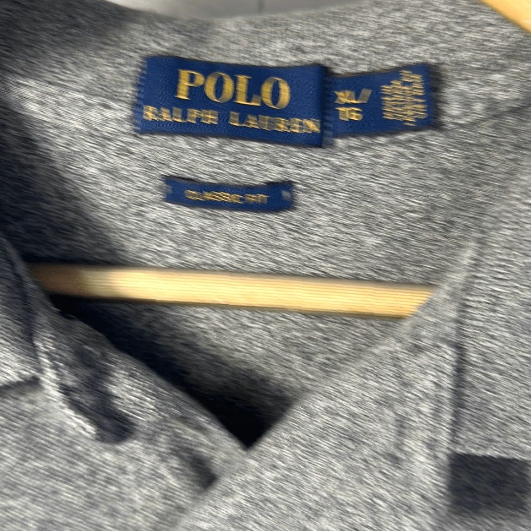 Polo Ralph Lauren Polo Ralph Lauren Polo Shirt Mens XL Gray Marble Short Sleeve Classic Fit Blue Brown Exterior Color 90s (if applicable) Size US XL / EU 56 / 4 - 5 Thumbnail