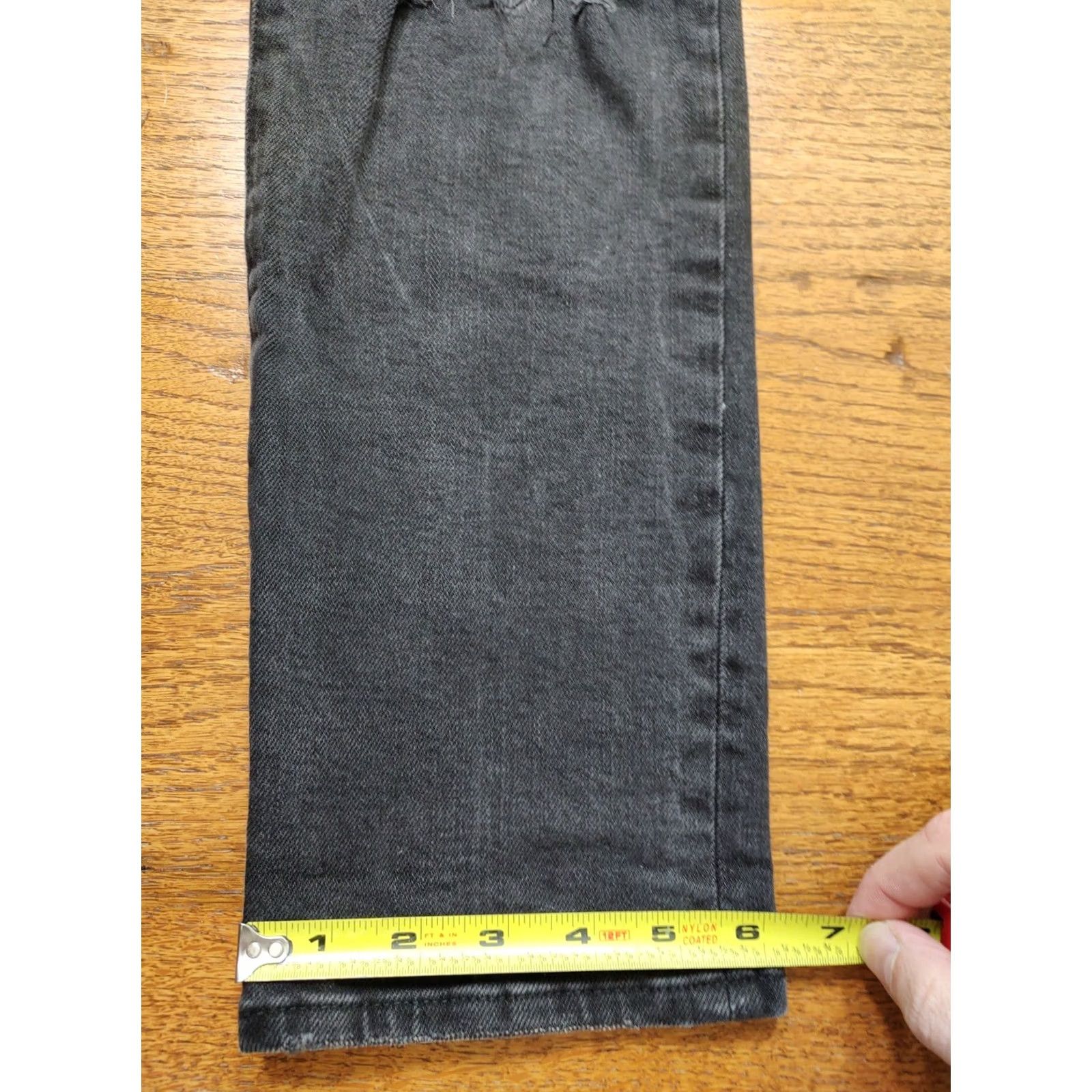 Good American Good American Jeans Size 2 26 Black Wash Distressed High Rise Straight Slim Color Blue 90s College City Women Size 26" / US 2 / IT 38 - 5 Thumbnail