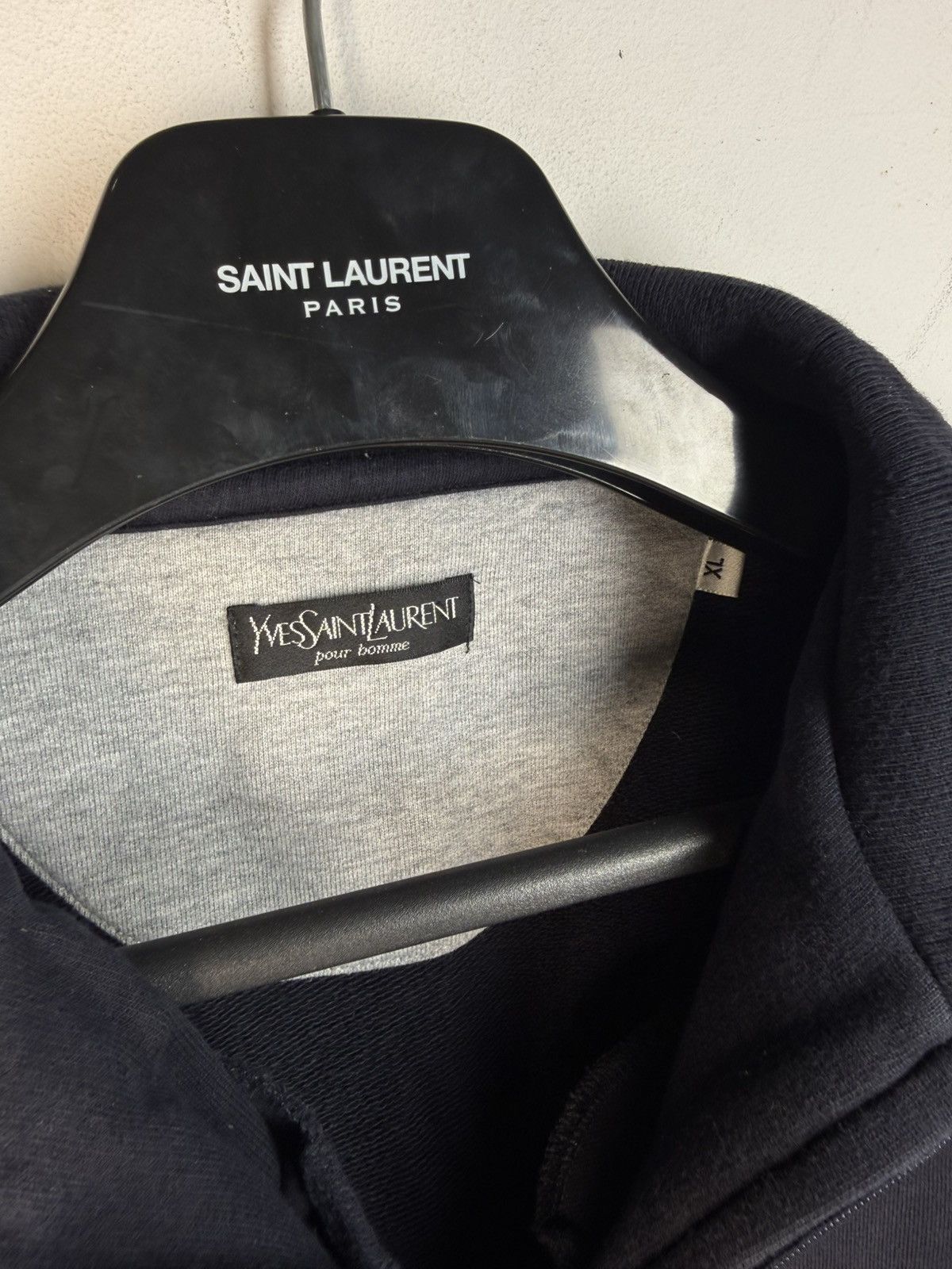 Yves Saint Laurent 90s YSL Sweatshirt 1/4 Quarter Zip Sweater Old Money Vintage Size US XL / EU 56 / 4 - 8 Thumbnail