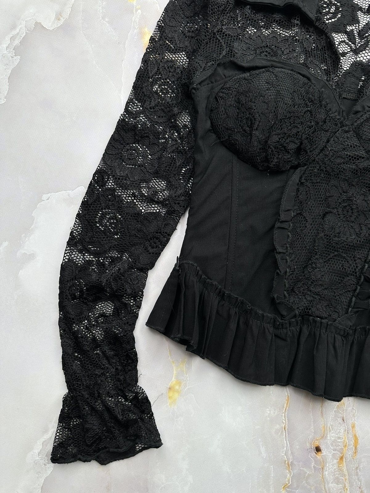 Japanese Brand Vintage Mesh Blouse Size XS / US 0-2 / IT 36-38 - 4 Thumbnail