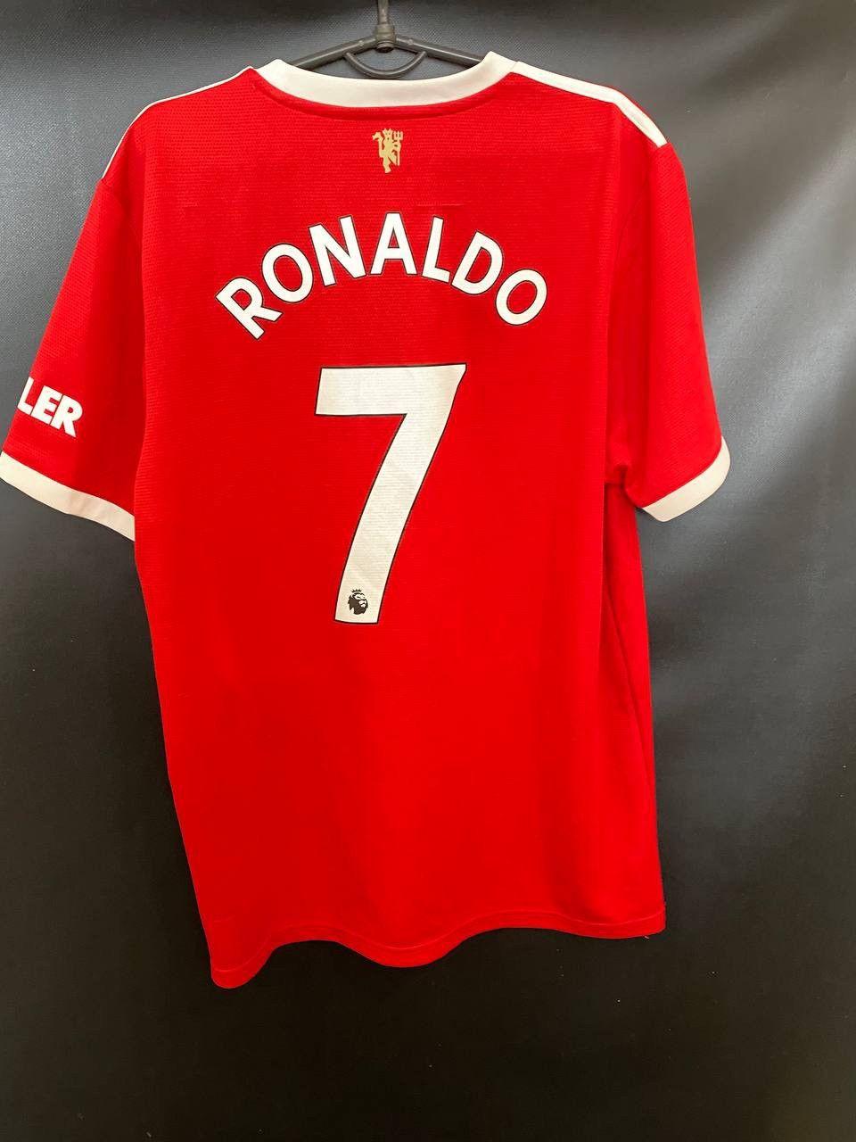 image of Adidas Manchester United Jersey 2021 Ronaldo in Red, Men's (Size XL)