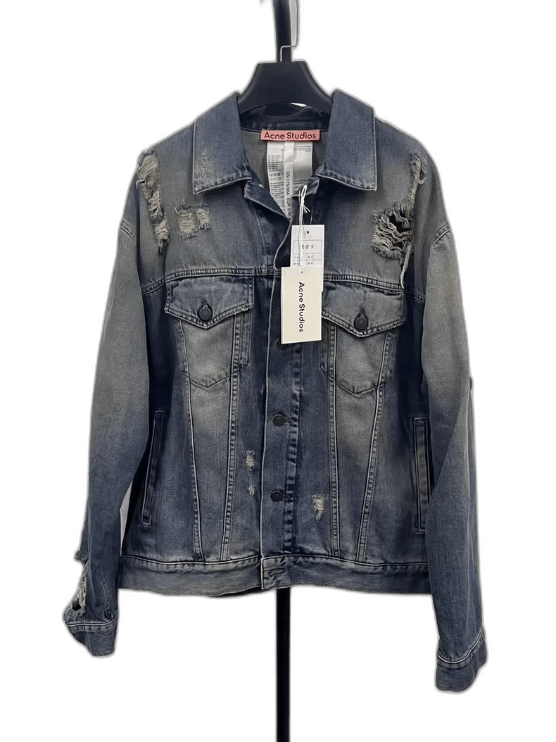 Acne Studios Acne Studios Distressed Denim Jacket SS23-yf Size US S / EU 44-46 / 1 - 1 Thumbnail
