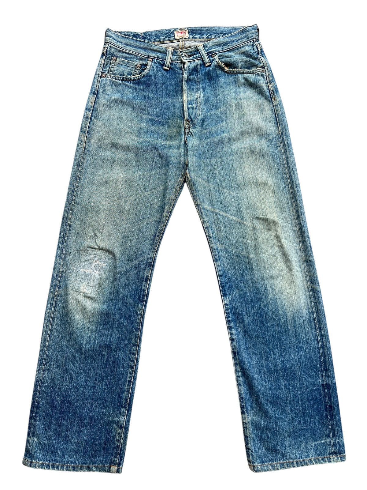 Edwin Vintage Edwin 505s Selvedge Distressed Denim Jeans 31x30.5 Size US 31 - 2 Thumbnail