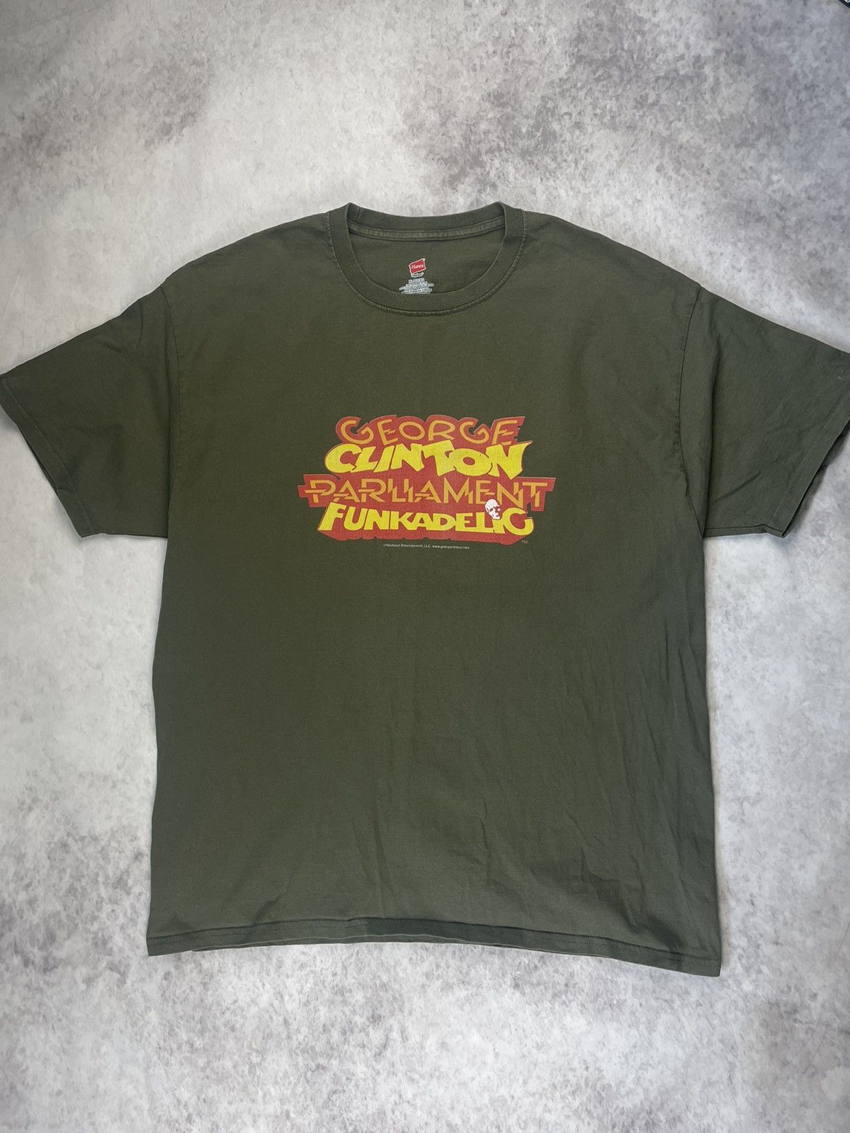 image of Vintage 90's Parliament Funkadelic George Clinton Tee T Shirt in Khaki, Men's (Size XL)