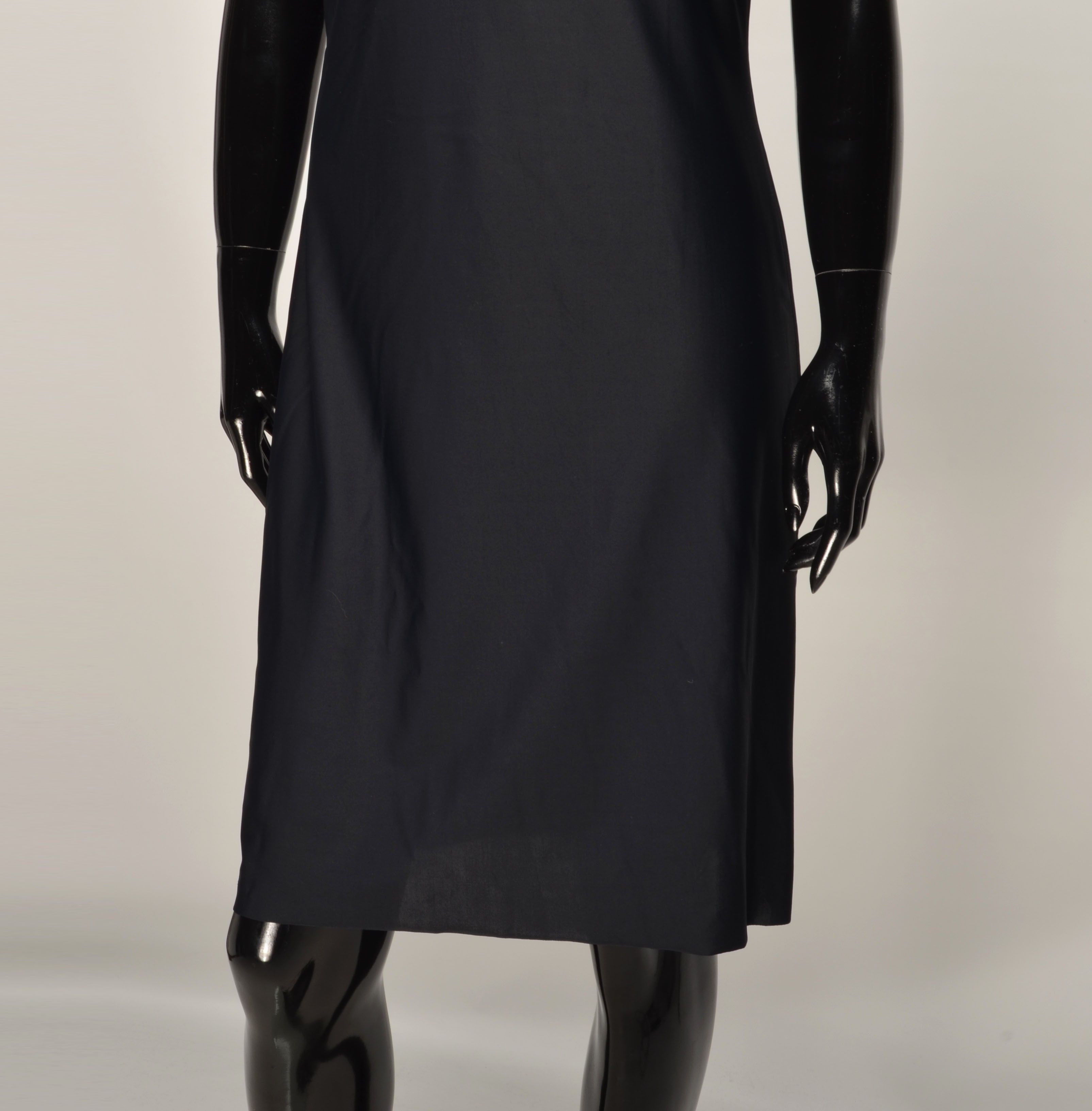 Donna Karan Vintage DKNY 90's Minimal Sleeveless Asymmetric Strap Dress Size S / US 4 / IT 40 - 3 Thumbnail