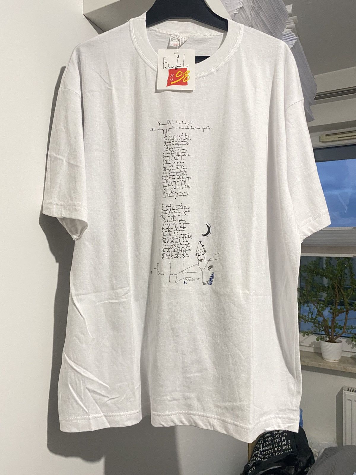 Vintage Federico Garcia Lorca Art Tee XL DS 90s Granada museum Size US XL / EU 56 / 4 - 14 Thumbnail