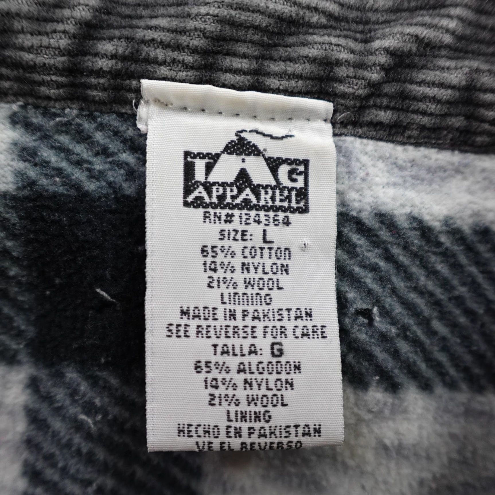 Vintage VINTAGE LAG Apparel Shirt Mens Large Gray Plaid Wool Flannel Western Button-Up Pocketed 90s Mens Size US L / EU 52-54 / 3 - 7 Thumbnail
