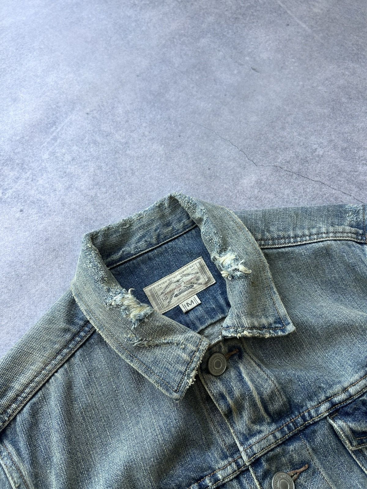 Allsaints Vintage Allsaints Japanese fabric denim jacket mens Size US M / EU 48-50 / 2 - 5 Thumbnail