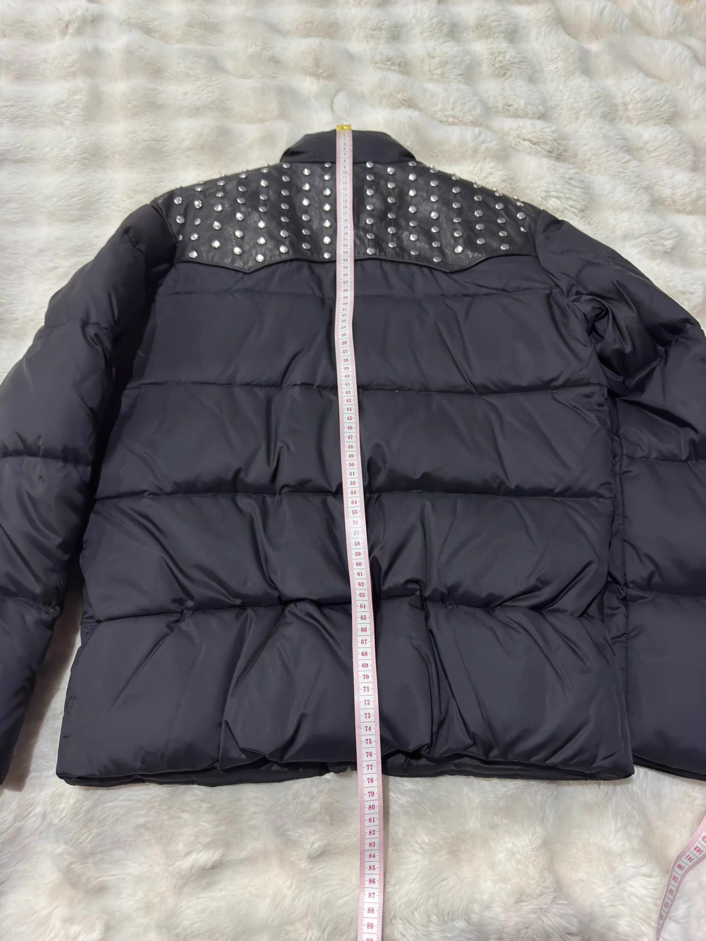 Saint Laurent Paris Saint Laurent 14 Rivet Leather Paneled Down Jacket 50 Rare Size US M / EU 48-50 / 2 - 8 Thumbnail