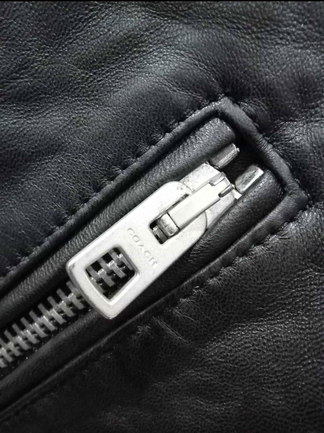 Coach Coach Moto Leather Jacket Size L / US 10 / IT 46 - 5 Thumbnail