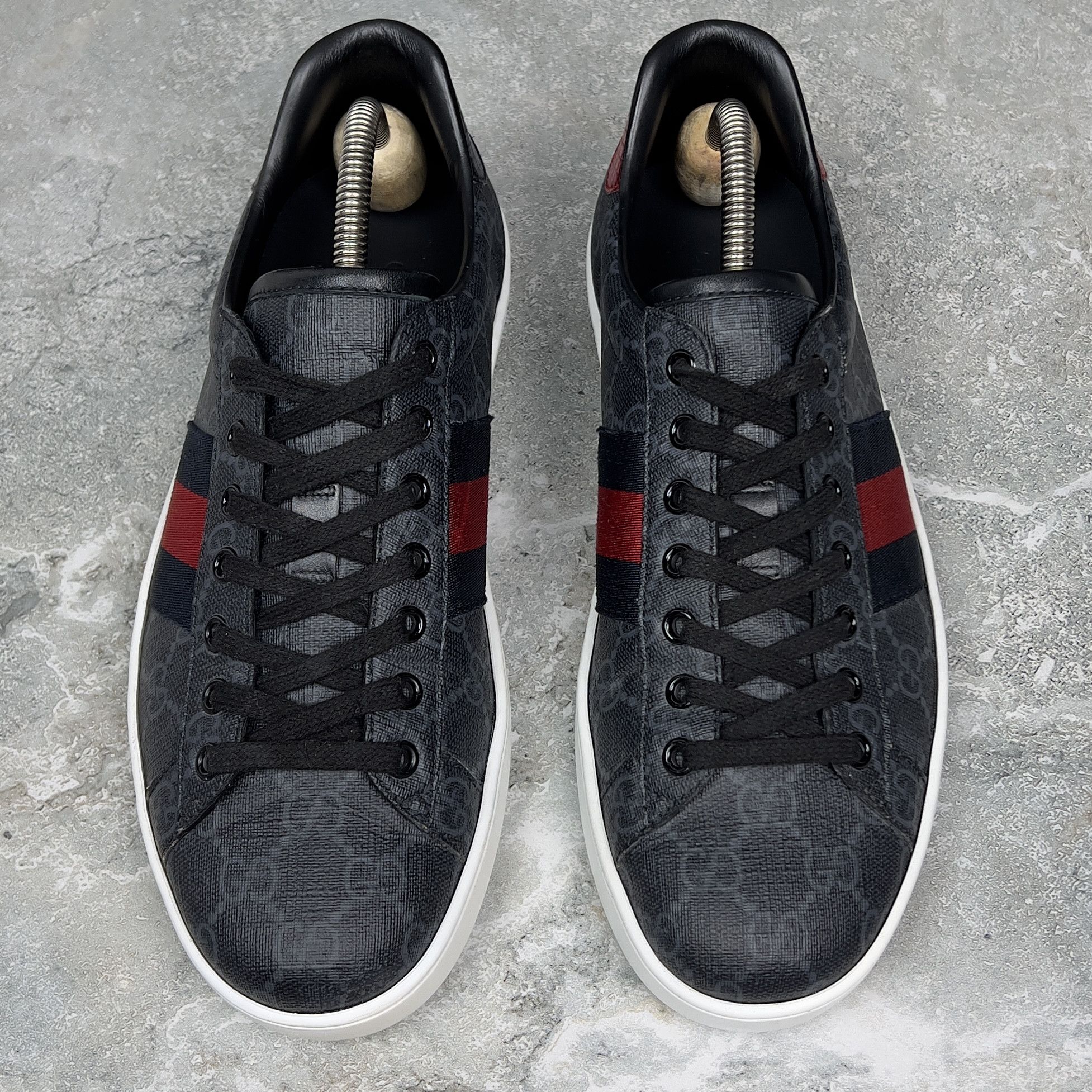 Gucci Gucci Ace Web GG Monogram Supreme Sneakers Leather Size US 7.5 / EU 40-41 - 2 Thumbnail