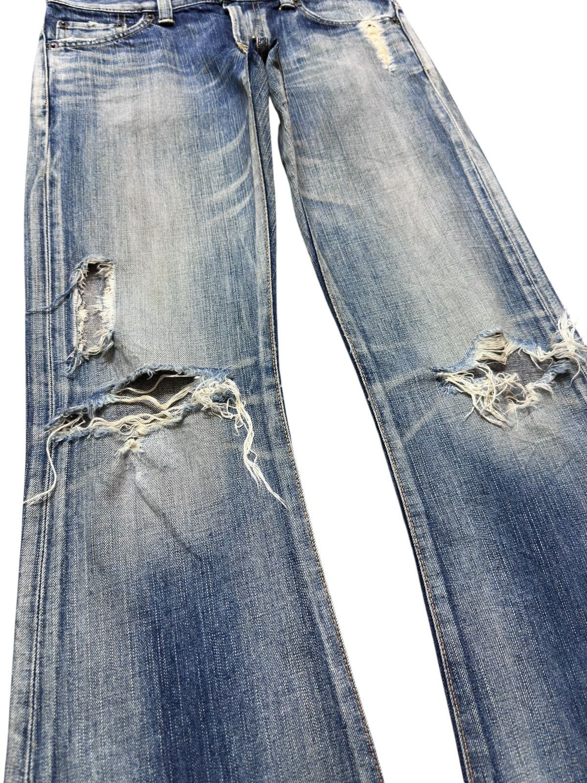 Edwin Vintage Edwin 503 Flare Bootcut Faded Distressed Denim Size US 29 - 3 Thumbnail