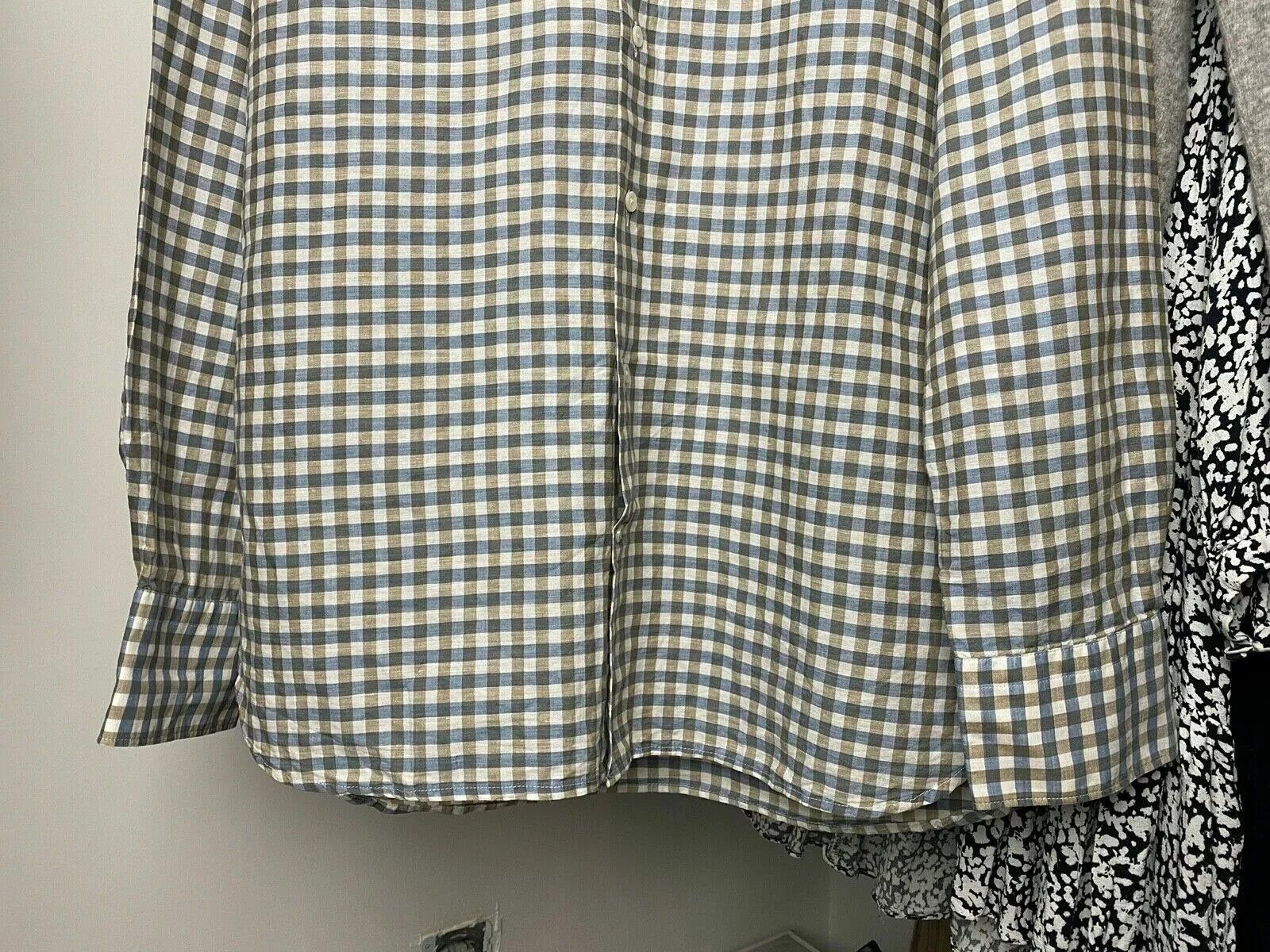 Suitsupply Suitsupply Men's Cutaway Collar Gingham Check Shirt Two Ply Size US L / EU 52-54 / 3 - 4 Thumbnail