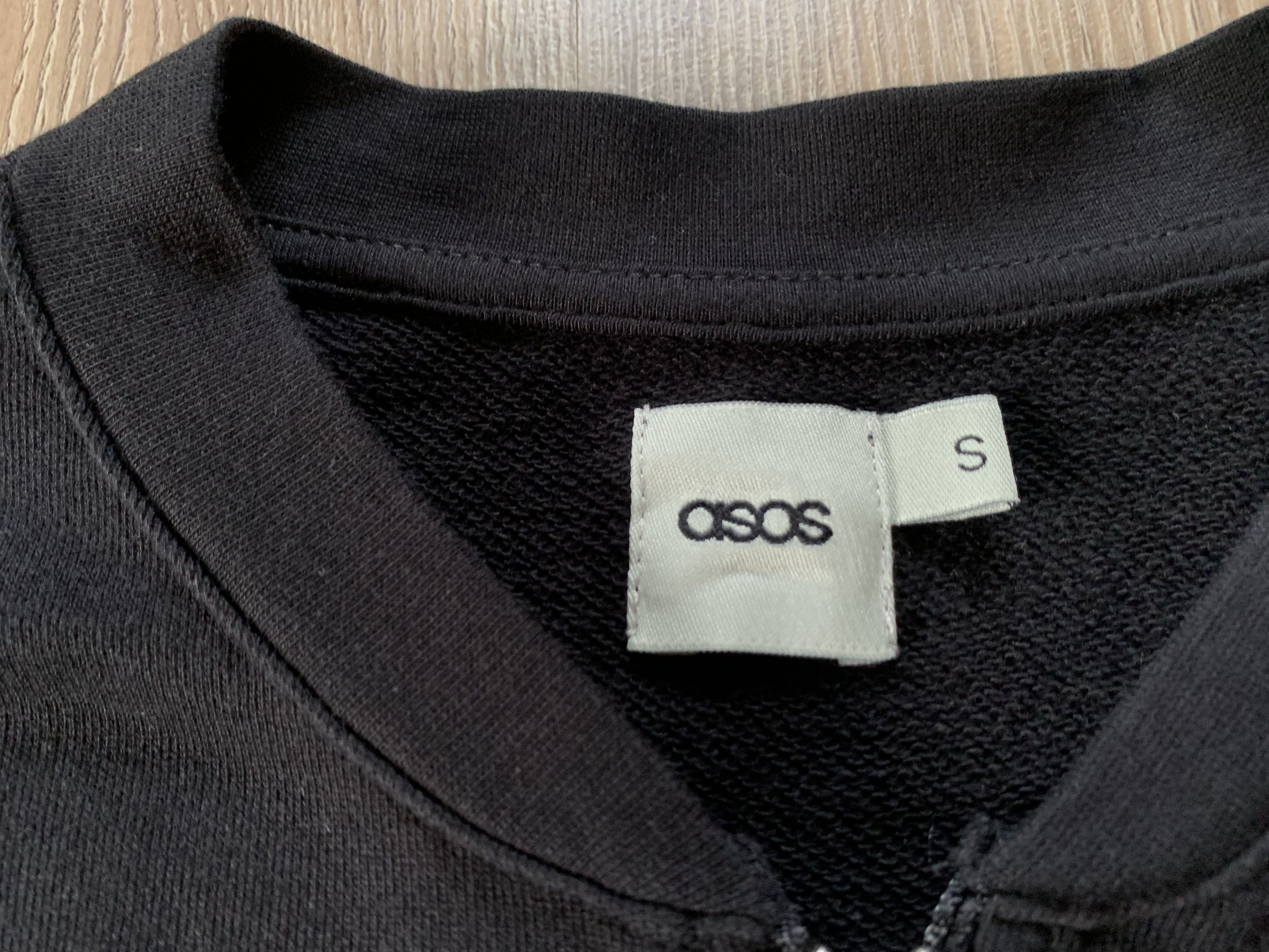 Asos ASOS Black Zip Sweatshirt Bomber Size US S / EU 44-46 / 1 - 6 Thumbnail