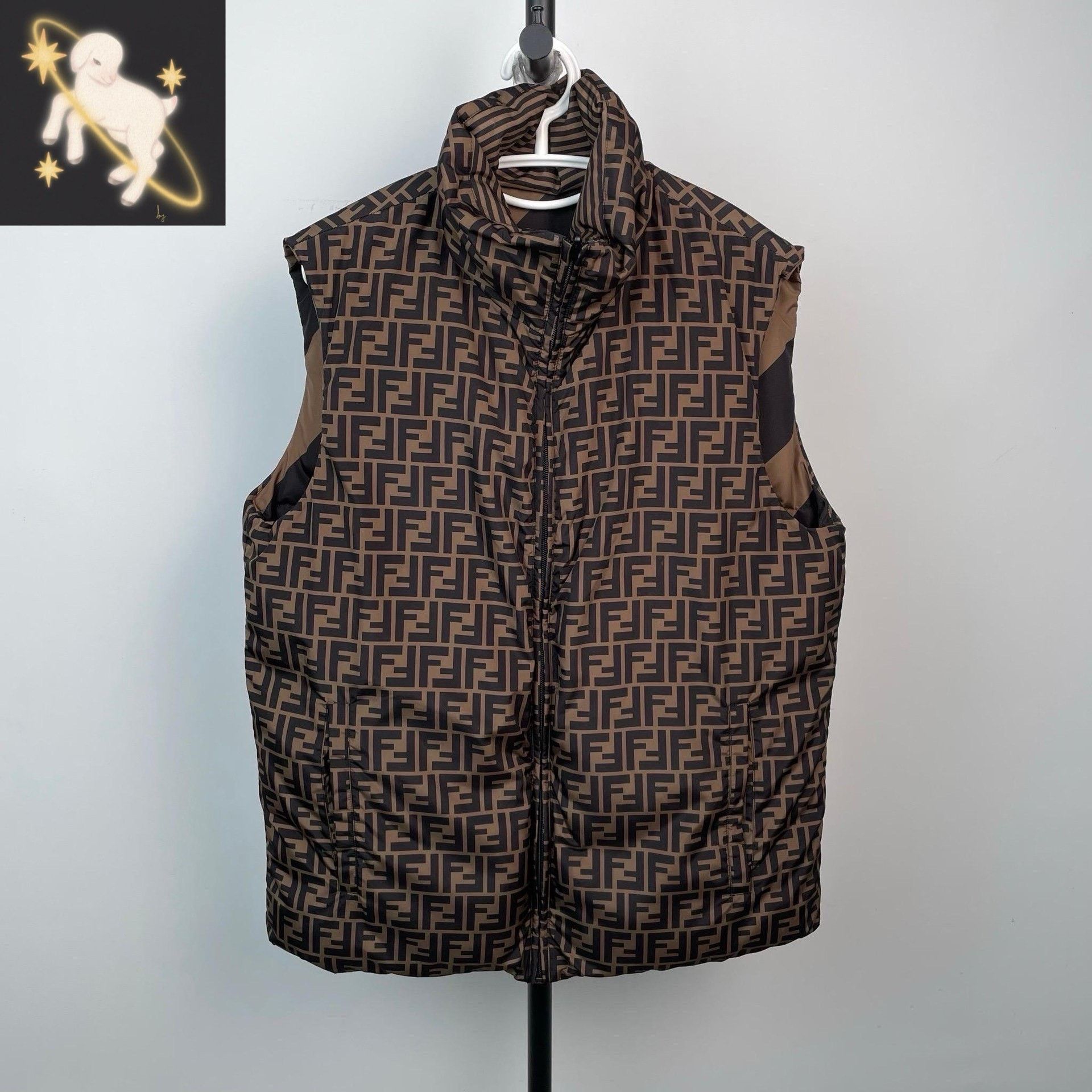 Fendi Fendi Down Brown Vest 48 Men Size US XL / EU 56 / 4 - 1 Thumbnail
