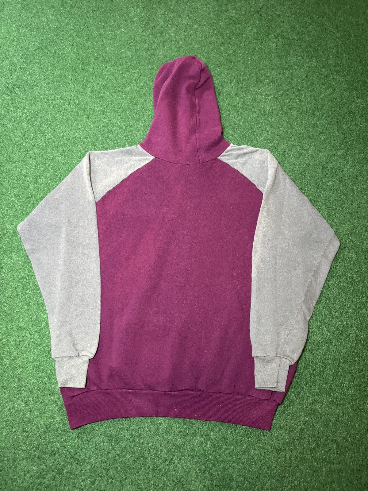 Vintage Vtg 70s Blank 50/50 Two Tone Minimalist Hoodie Sweatshirt Size US L / EU 52-54 / 3 - 3 Thumbnail