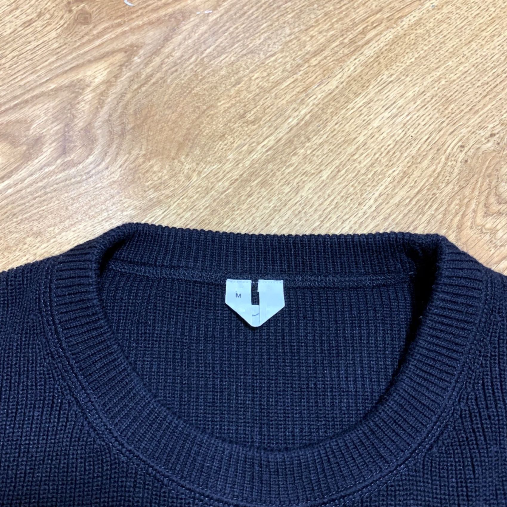 Arket ARKET Navy blue Crew Neck Heavy Knit Merino Hemp Sweater Pullover Men M Size US M / EU 48-50 / 2 - 3 Thumbnail