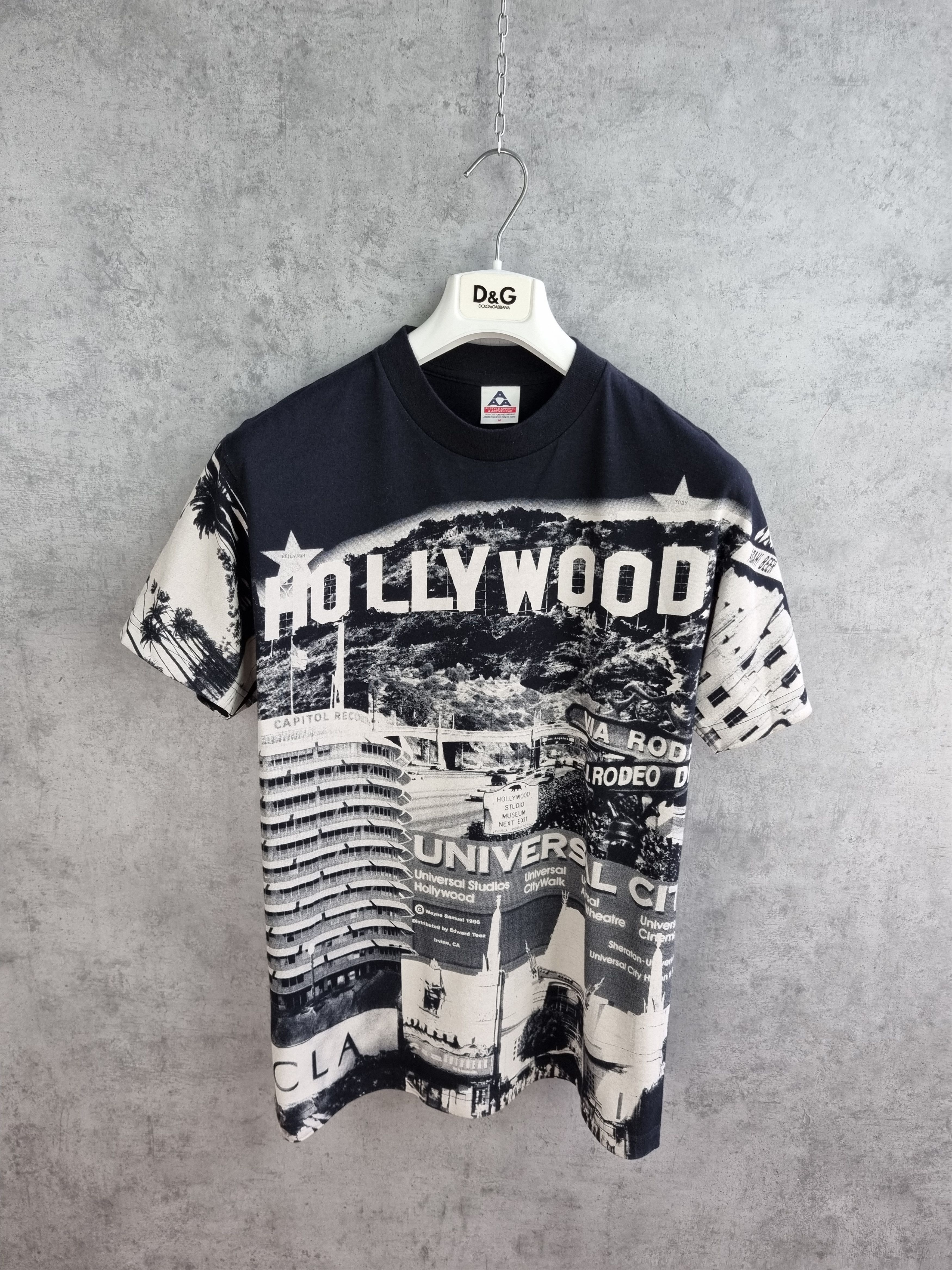 Vintage Rare Vintage Hollywood All Over Print Tee Shirt Size US M / EU 48-50 / 2 - 7 Thumbnail