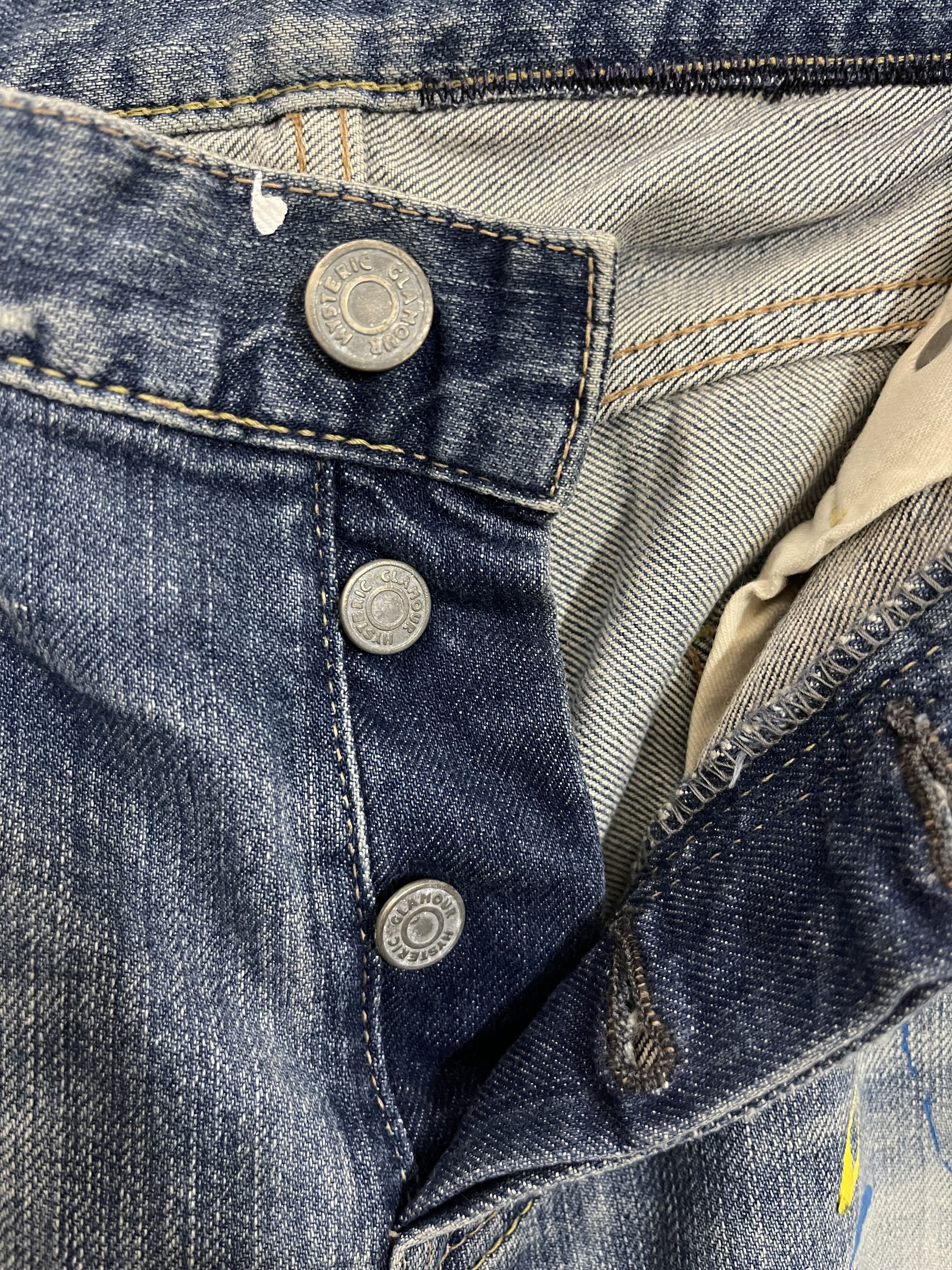 Hysteric Glamour Hysteric Glamour Stud Painting Distress Denim Kendrick lamar Size US 32 / EU 48 - 11 Thumbnail