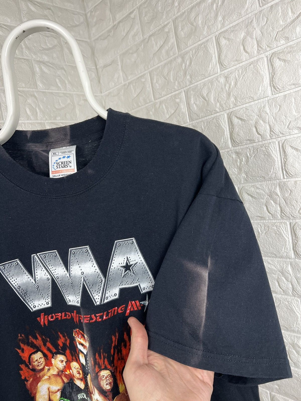 Vintage × WWE × WWF WWA World Wrestling All Stars 2001 T Shirt XL Bret Hart Road Size US XL / EU 56 / 4 - 8 Thumbnail