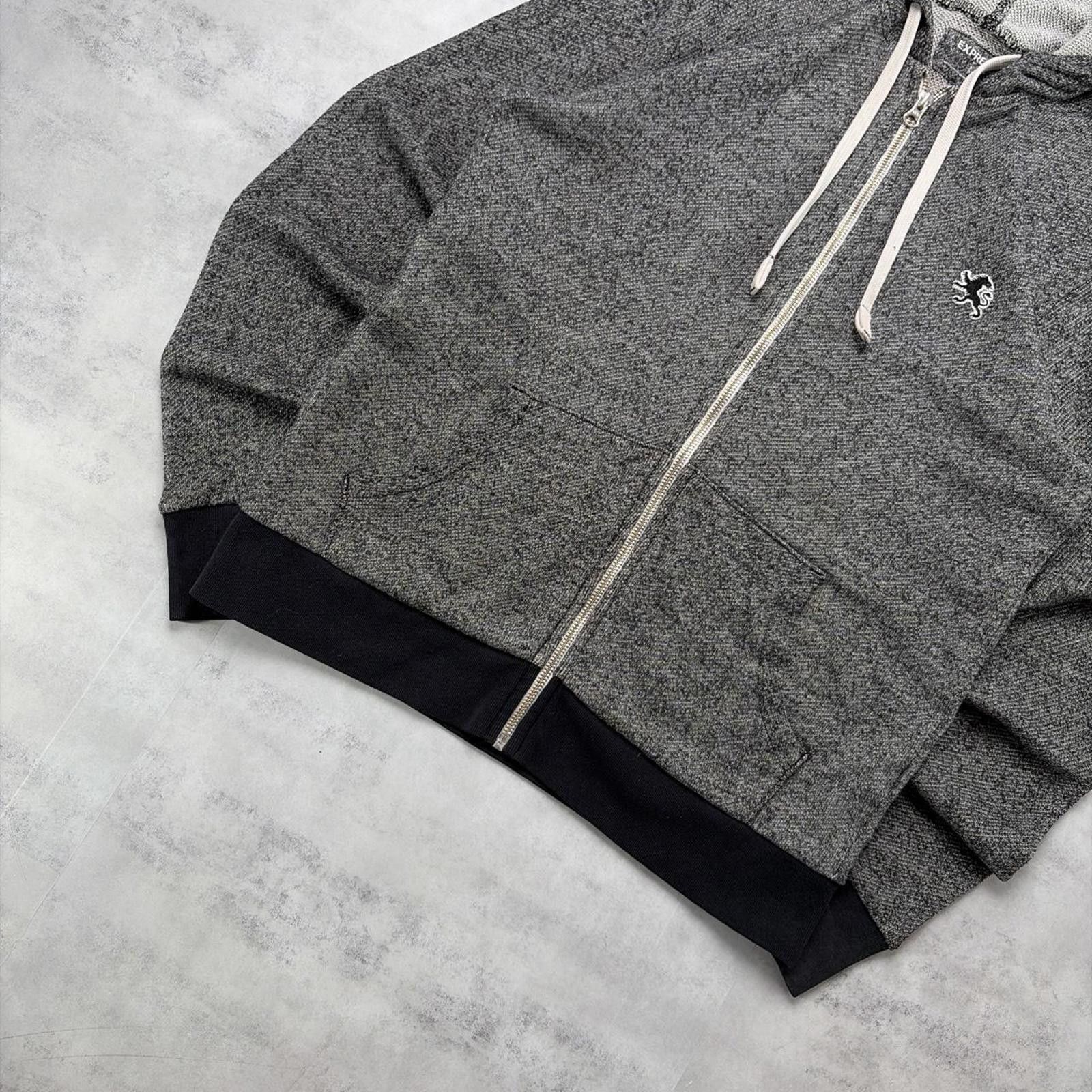Express Y2K Grey Express Grunge Skater Zip Up Hoodie Size US S / EU 44-46 / 1 - 4 Thumbnail