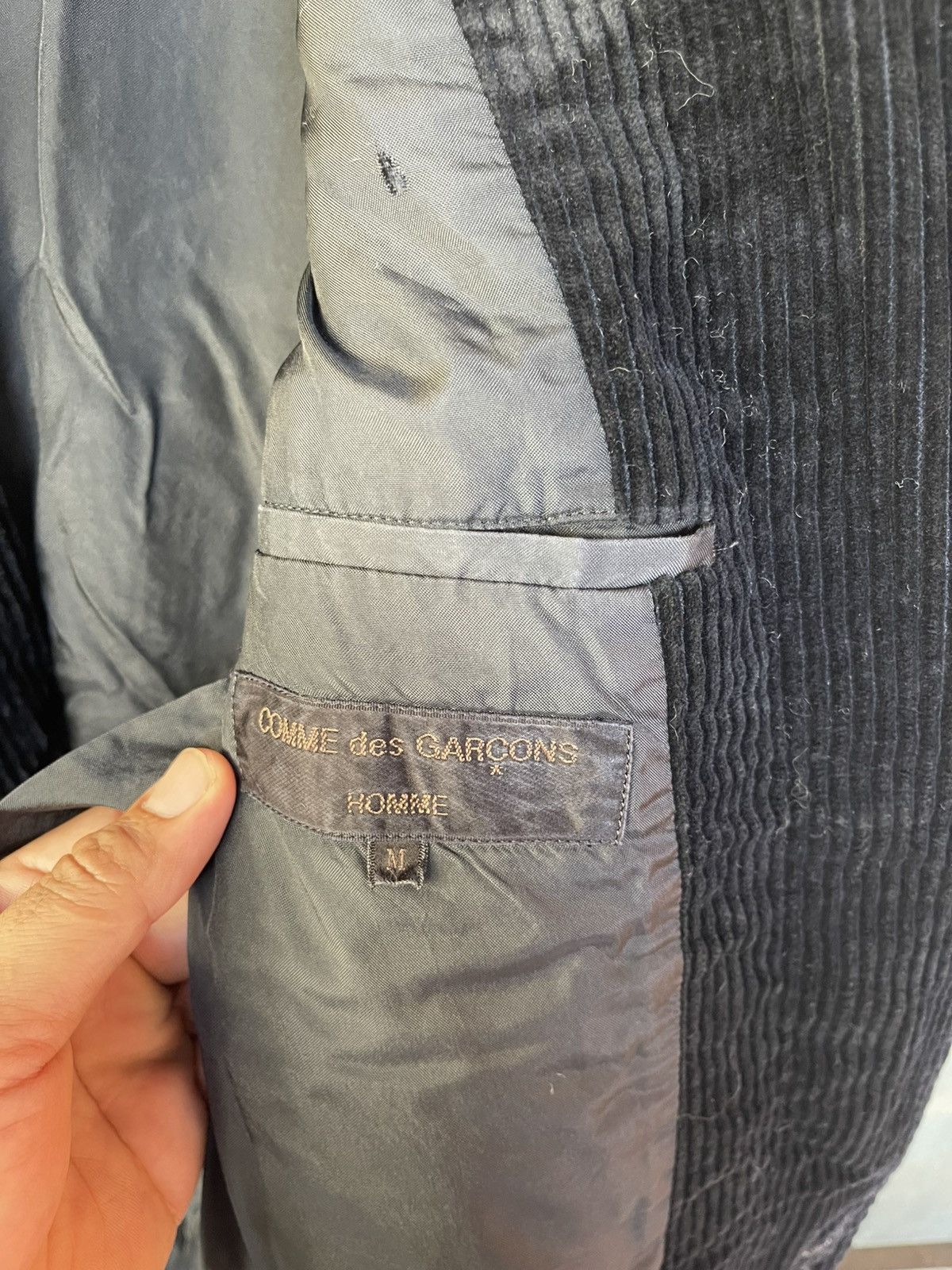 Comme des Garcons Homme Vintage Comme Des Garcons AD1990 Corduroy Faded Arms Jacket Size US M / EU 48-50 / 2 - 8 Thumbnail