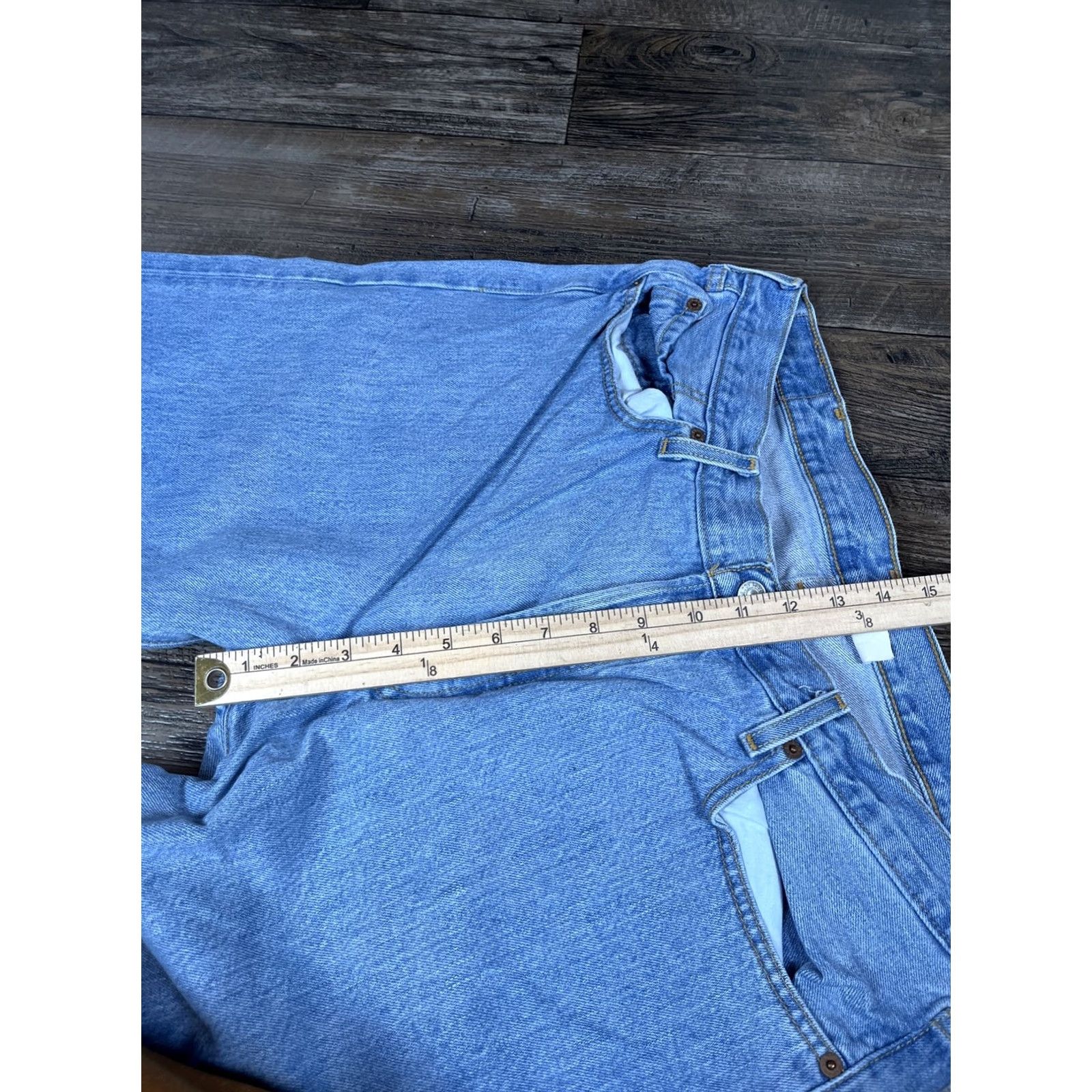 Levi's Vtg Levi's 501 Jeans 38x32 Light Blue Distressed Grunge 90s Logo Belt Loops Jeans Size US 38 / EU 54 - 5 Thumbnail