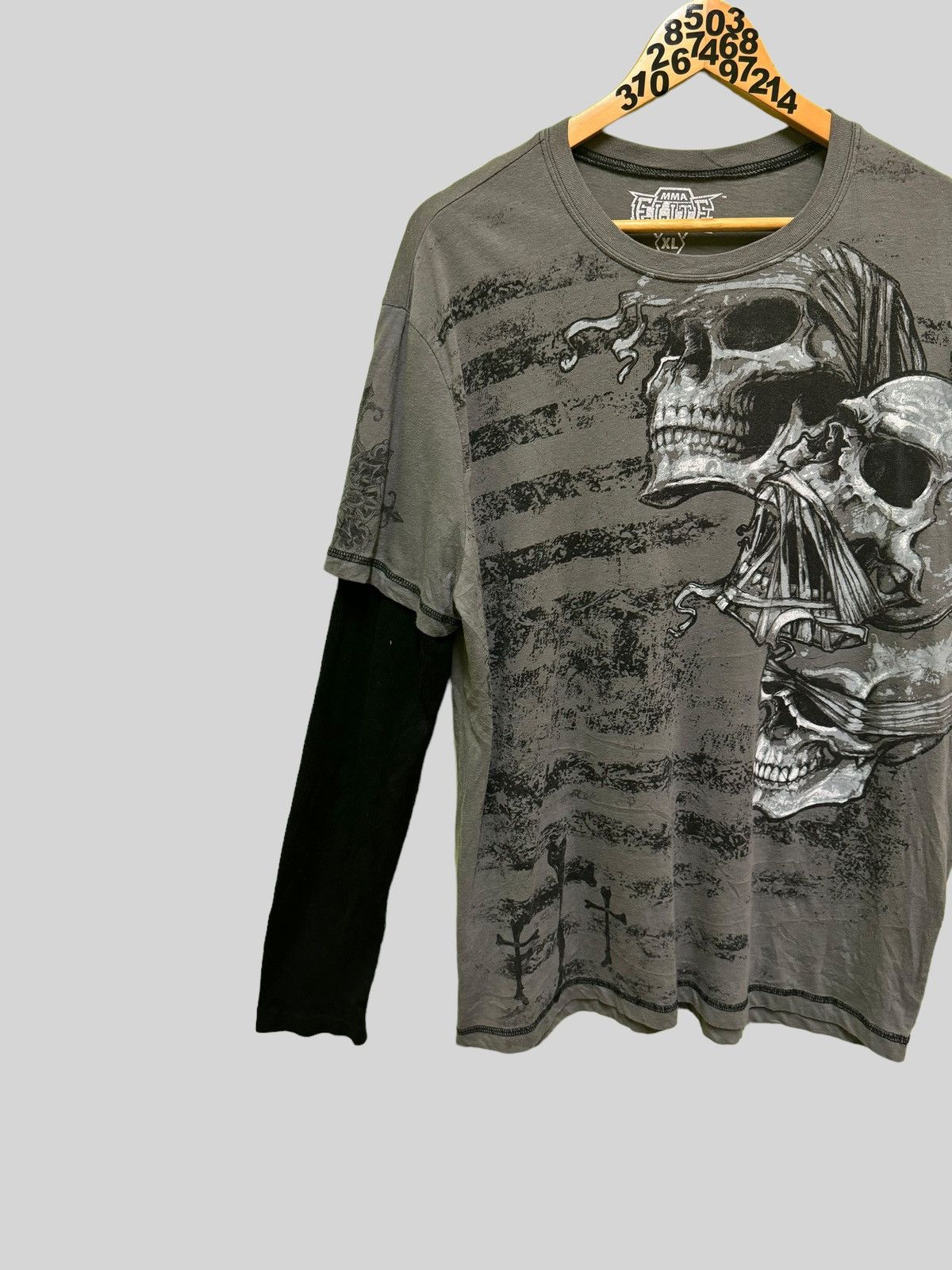 Affliction Mma Elite Wings Cross Skeleton Affliction Style LongSleeve Size US L / EU 52-54 / 3 - 3 Thumbnail
