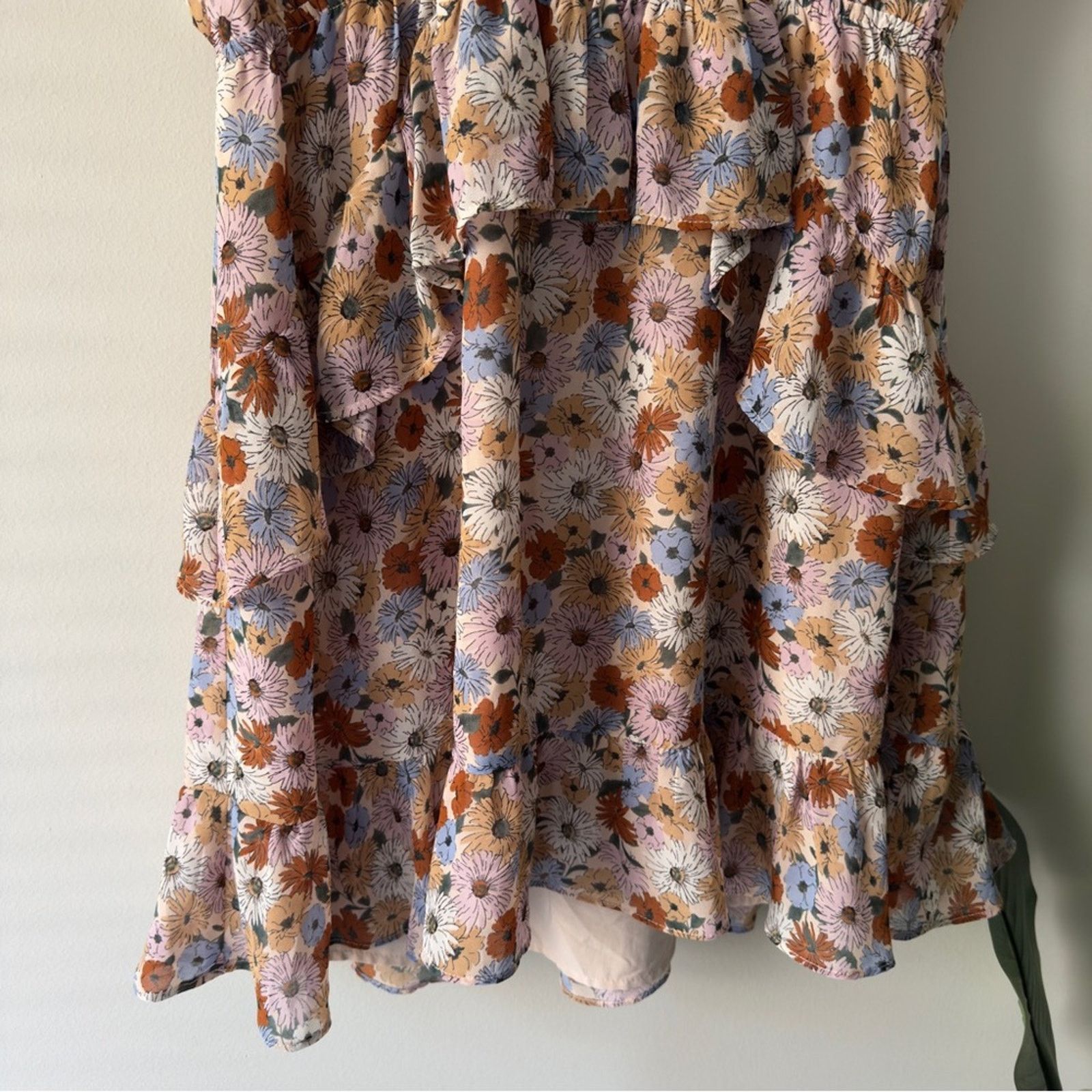 ASTR The Label Astr the Label Revolve Multicolor Flutter Sleeve Mini Dress Size L / US 10 / IT 46 - 4 Thumbnail