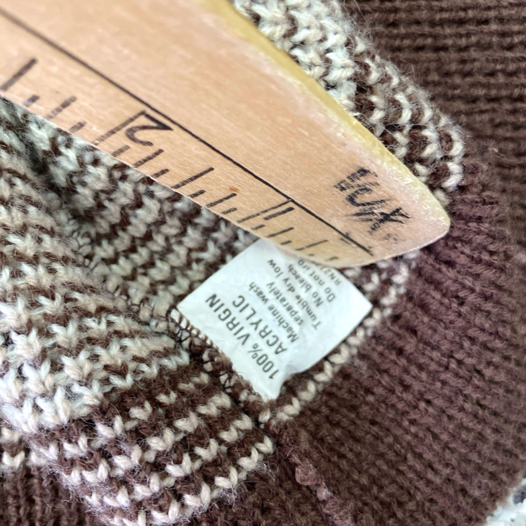 London Fog VINTAGE London Fog Acrylic Full Zip Sweater Womens M Brown Knit Size M / US 6-8 / IT 42-44 - 6 Thumbnail