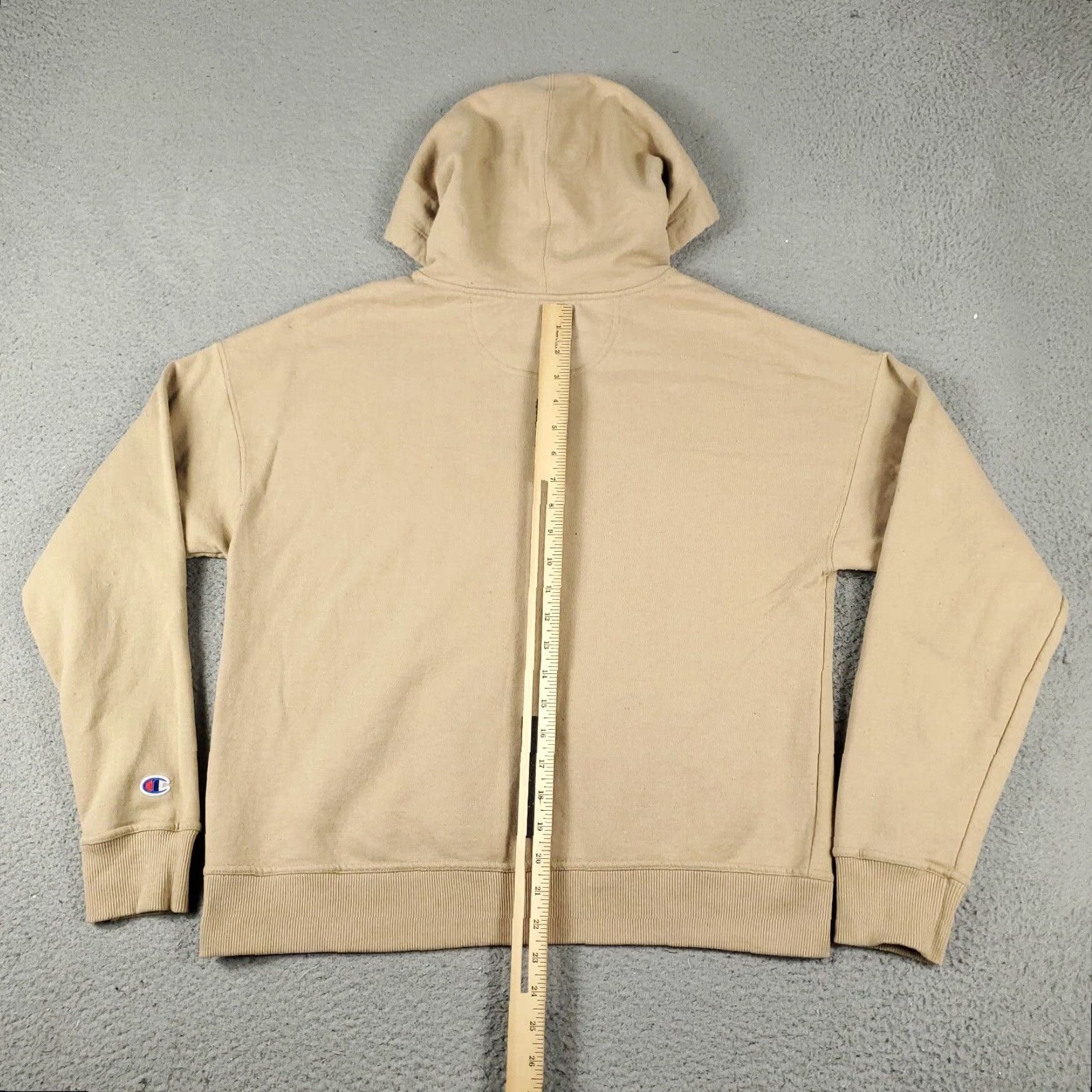 Champion Champion Beige Pullover Hoodie Sweatshirt Womens Medium Cotton Blend Size M / US 6-8 / IT 42-44 - 6 Thumbnail