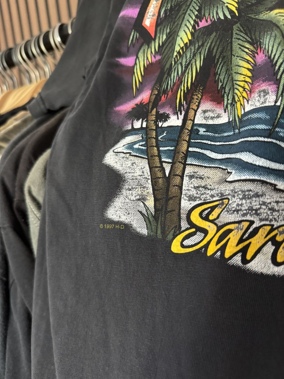 Harley Davidson Crazy 1997 Harley Davidson Sarasota Florida black tee Size US L / EU 52-54 / 3 - 4 Thumbnail